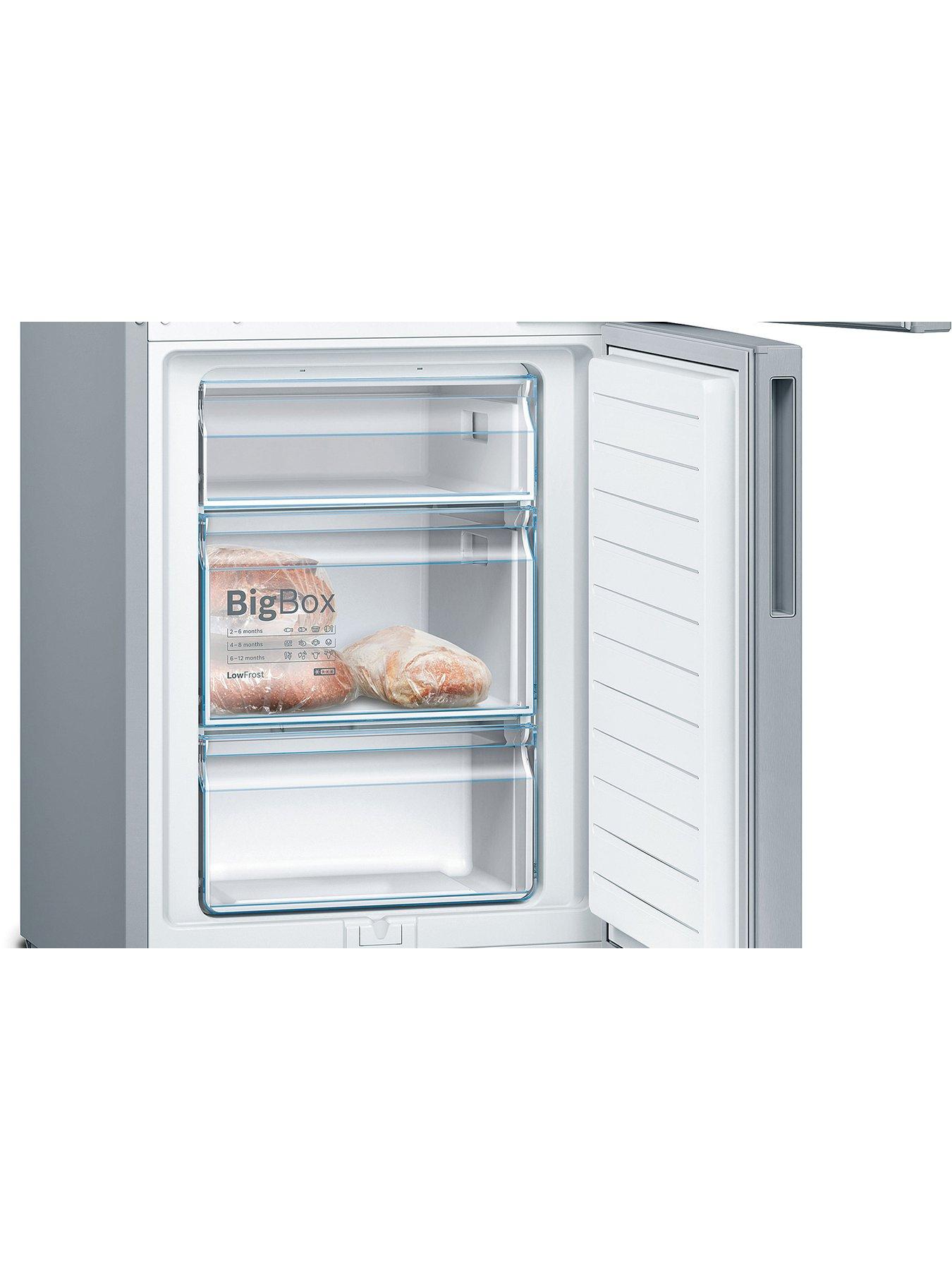  image of bosch-series-4nbspkgv39vleag-60cm-wide-vitafresh-7030-split-low-frost-fridge-freezer-silver