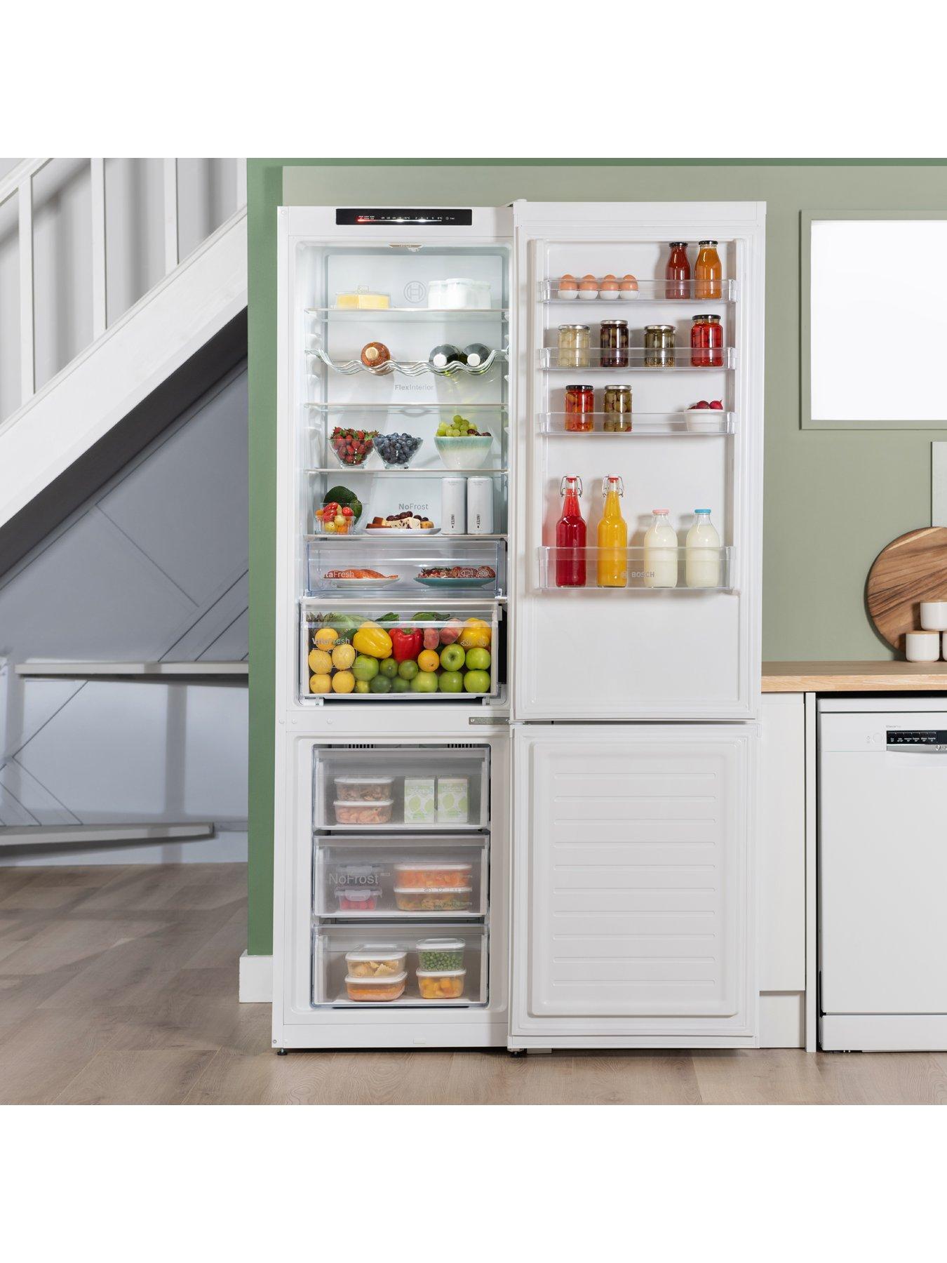  image of bosch-series-4-kgn392wdfg-60cm-wide-vitafresh-no-frost-fridge-freezer-white