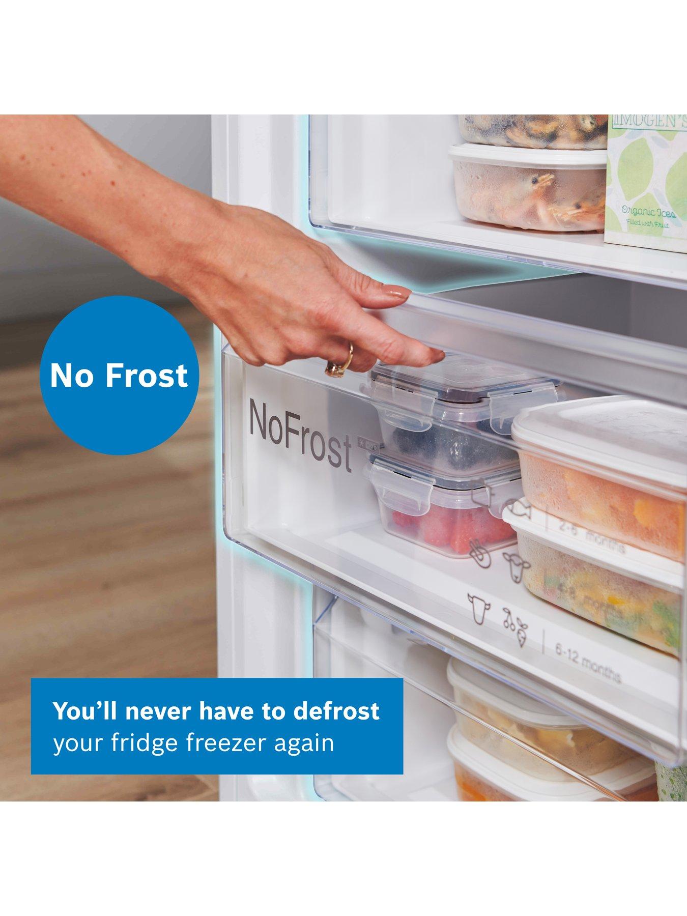  image of bosch-series-4-kgn392wdfg-60cm-wide-vitafresh-no-frost-fridge-freezer-white