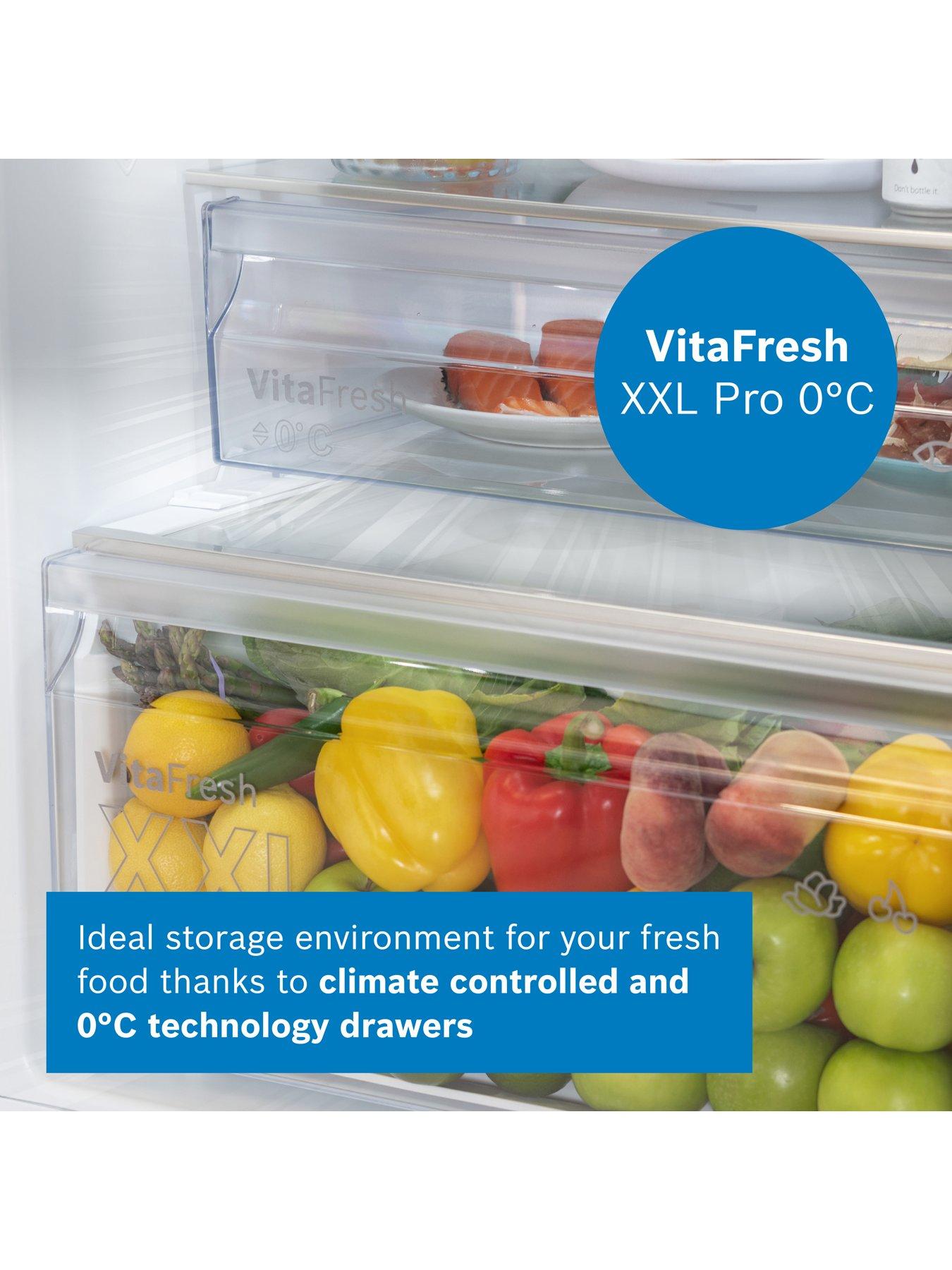 image of bosch-series-4-kgn392wdfg-60cm-wide-vitafresh-no-frost-fridge-freezer-white