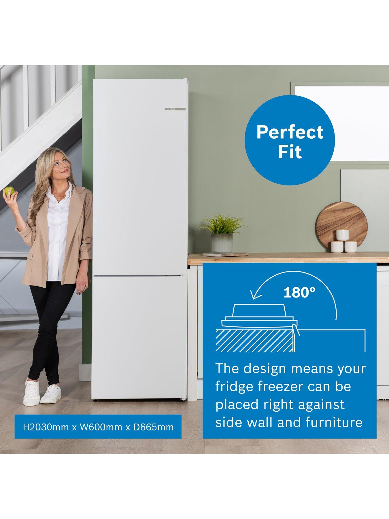  image of bosch-series-4-kgn392wdfg-60cm-wide-vitafresh-no-frost-fridge-freezer-white