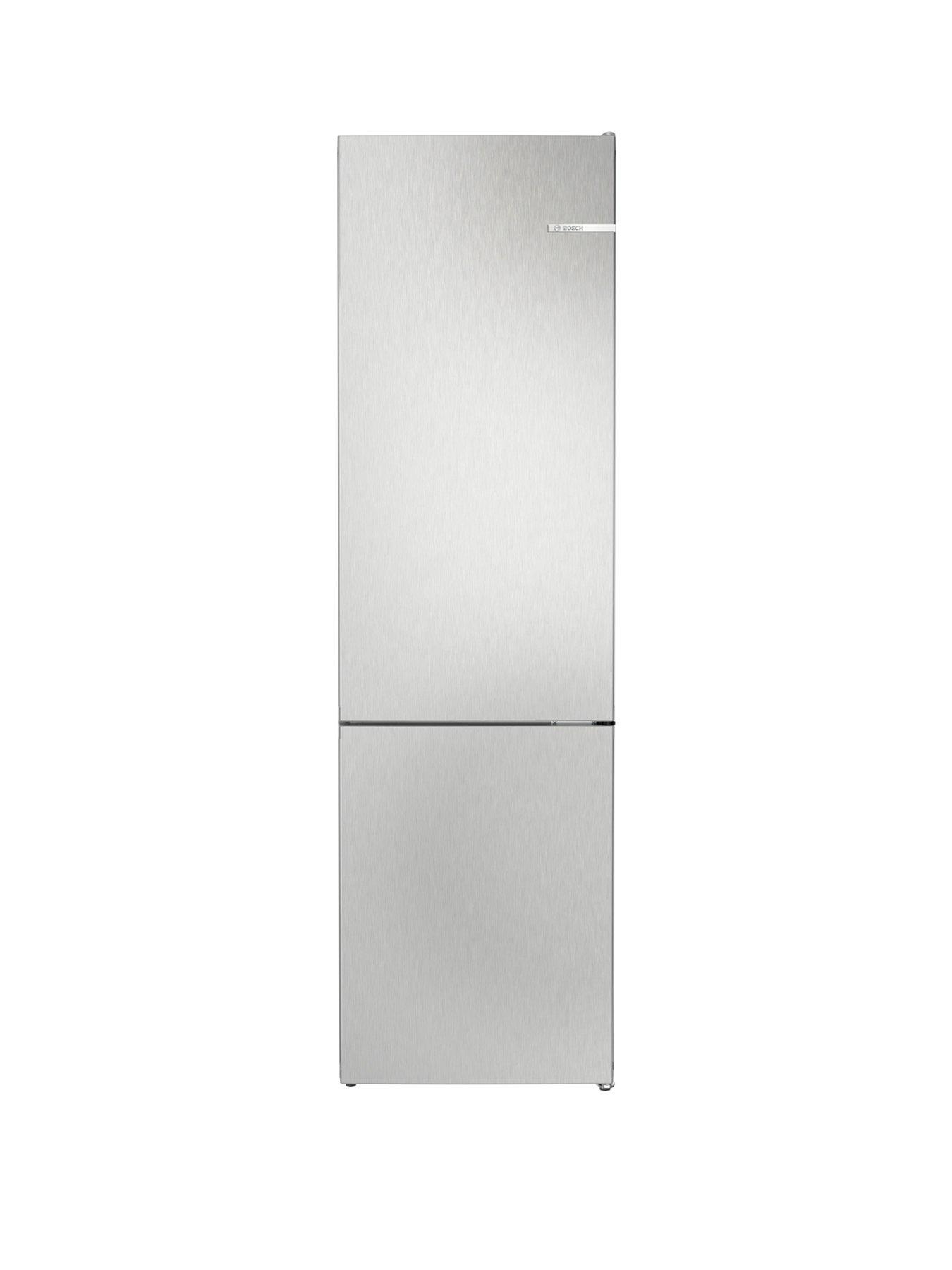 front image of bosch-series-4nbspkgn392ldfg-60cm-wide-vitafresh-no-frost-fridge-freezer-silver