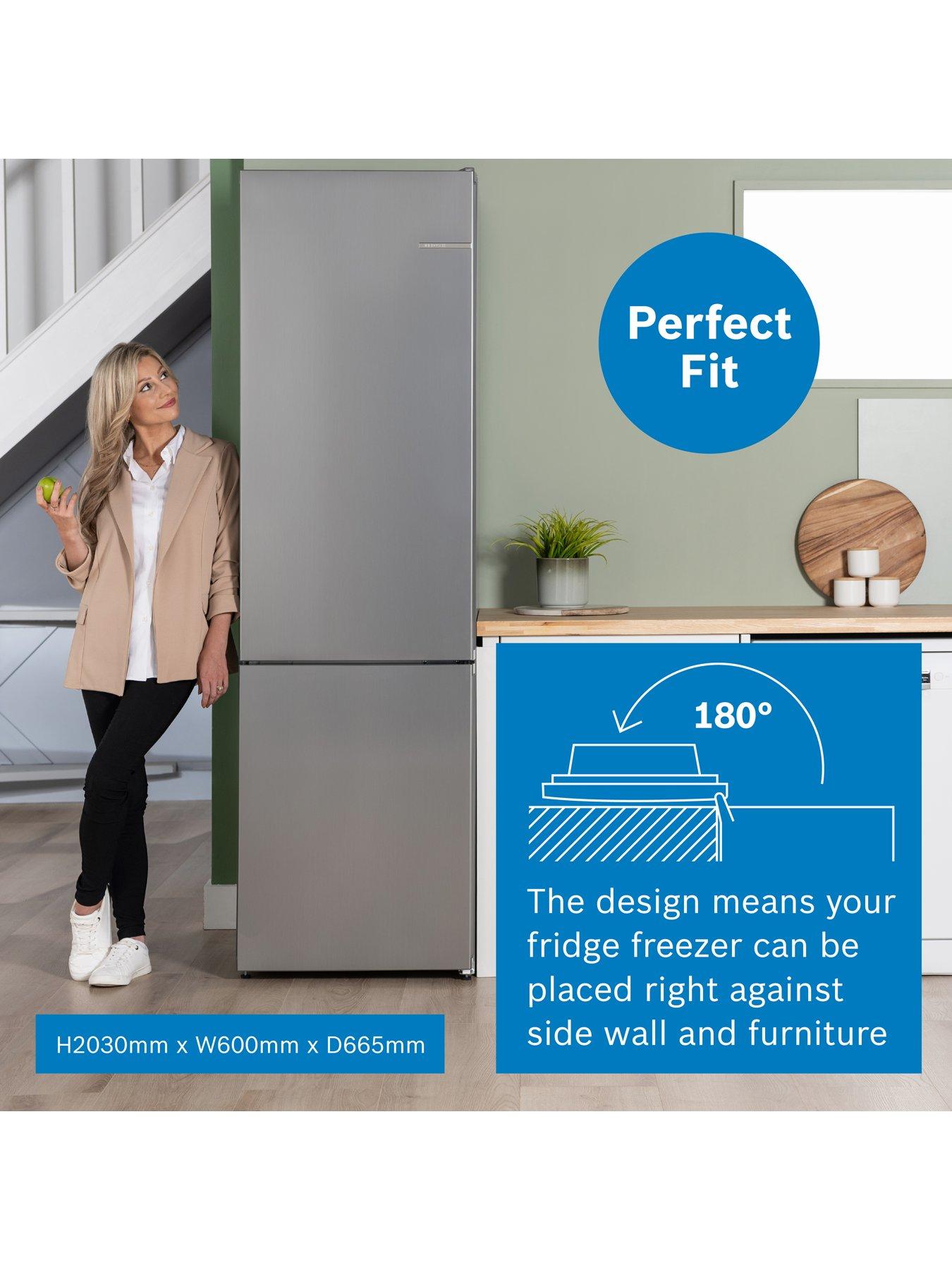  image of bosch-series-4nbspkgn392ldfg-60cm-wide-vitafresh-no-frost-fridge-freezer-silver