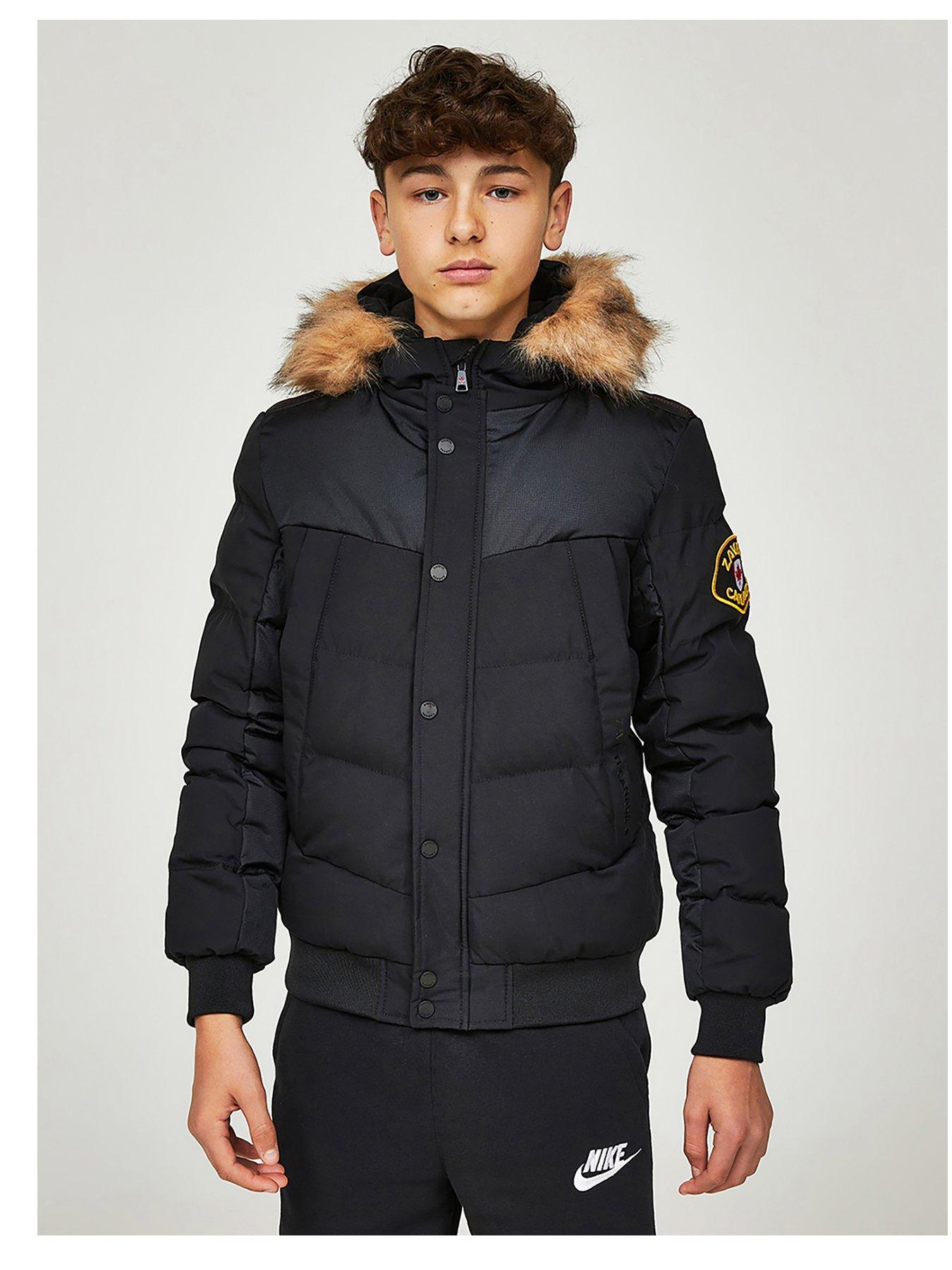 undefined Junior Garbantini Bomber Parka Jacket - Black