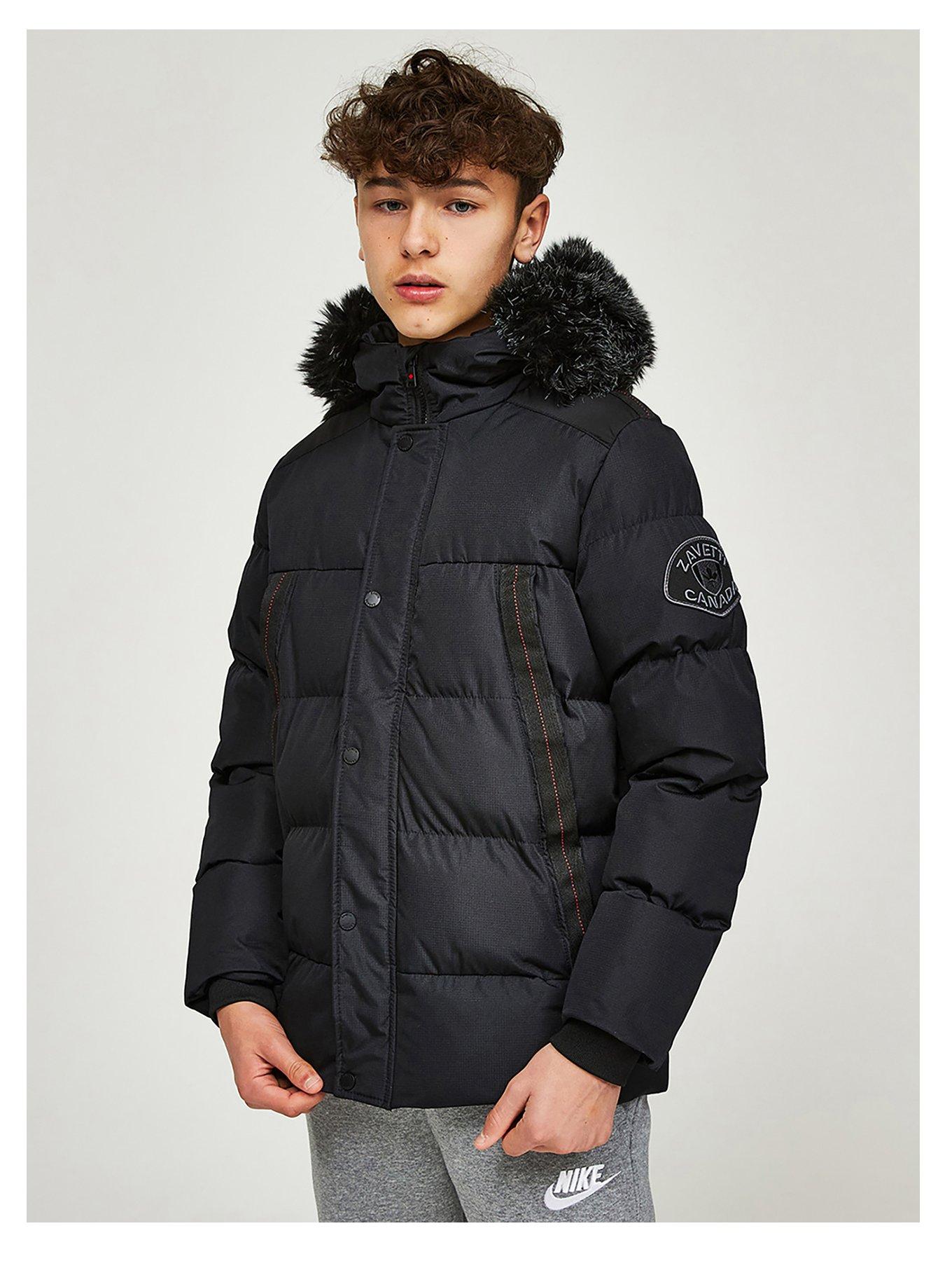 Black puffer jacket junior best sale