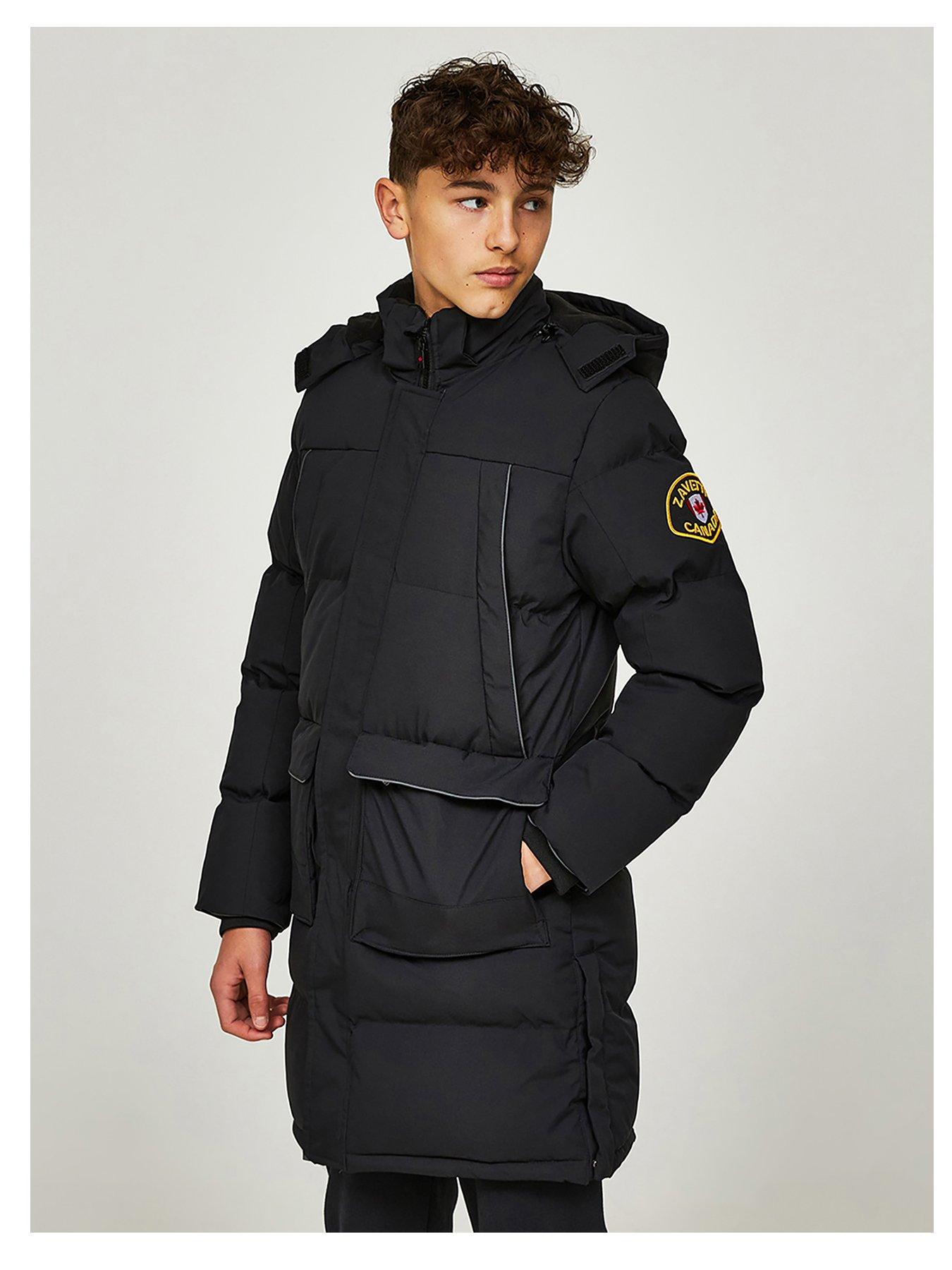 Zavetti Canada Junior Mazzanti Longline Puffer Jacket - Black