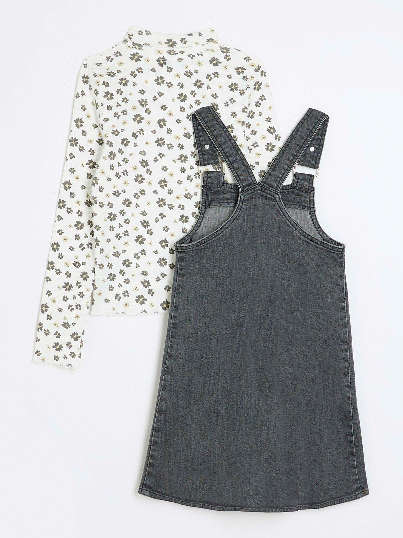 River island denim on sale pinafore