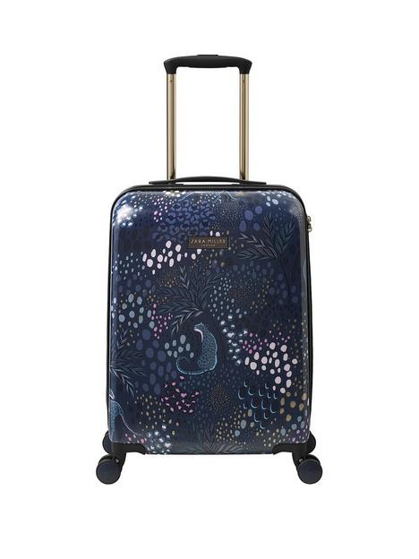sara-miller-small-midnight-leopard-4-wheel-trolley-suitcase