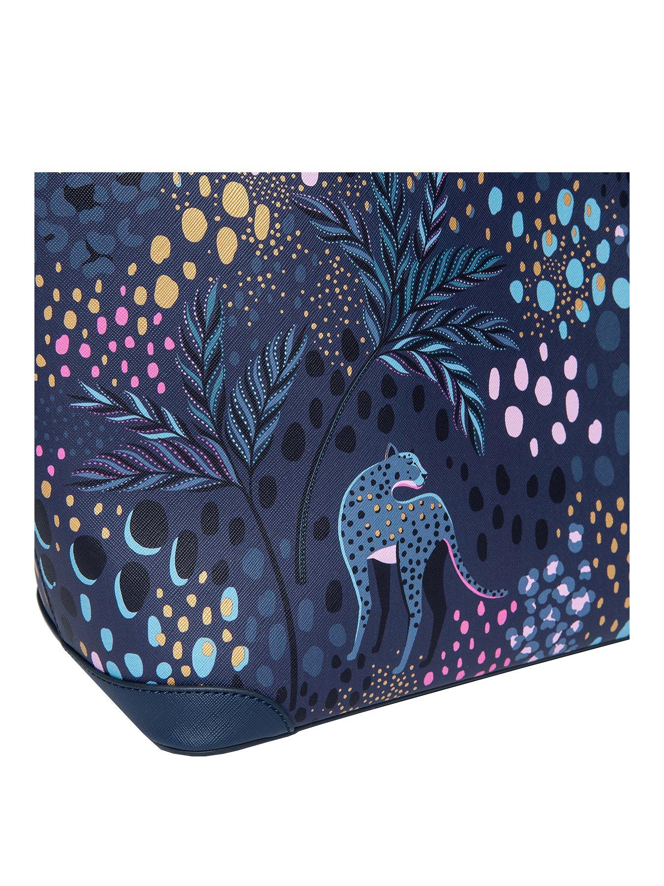 image of sara-miller-large-tote-midnight-leopard