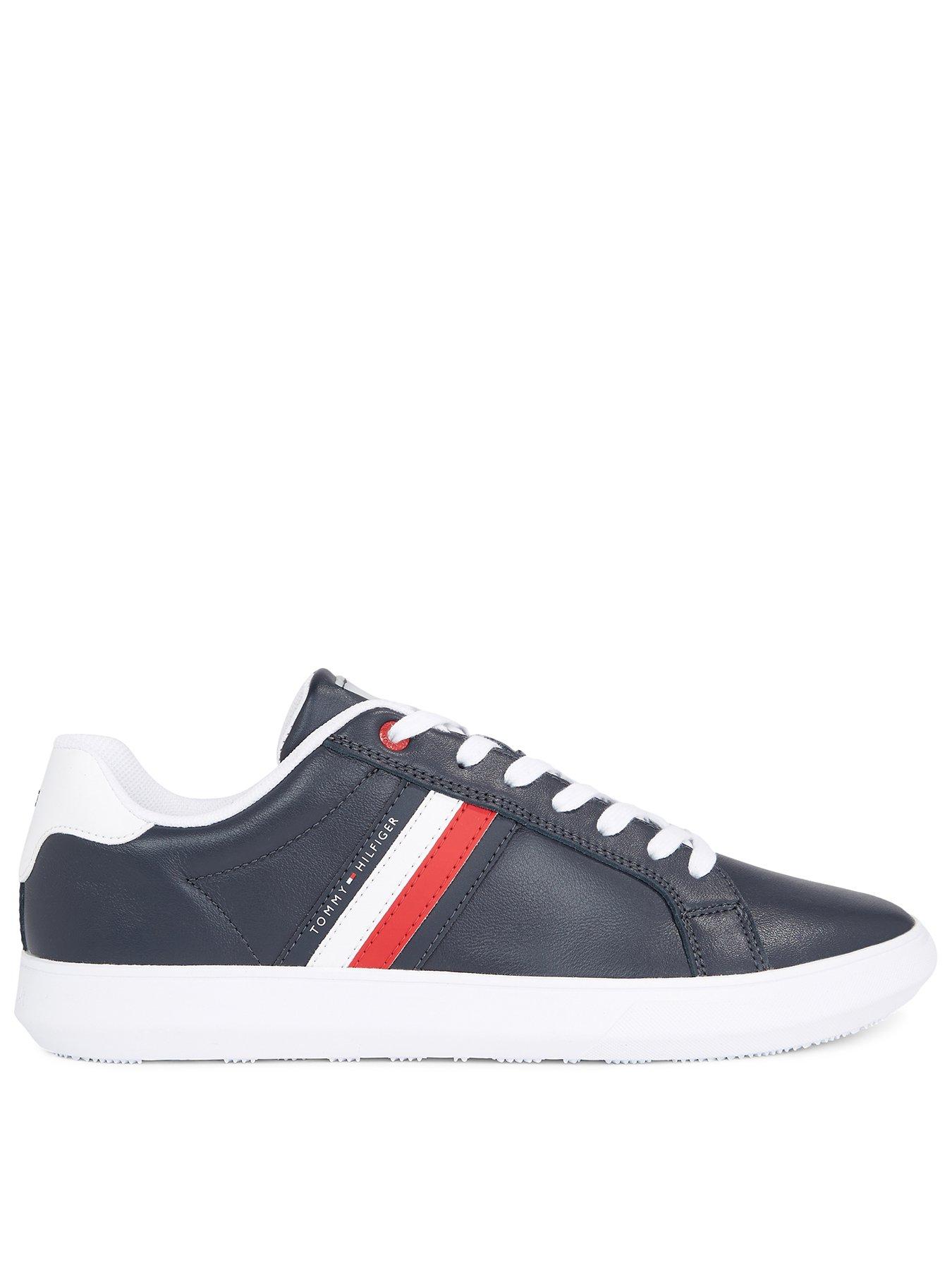 undefined Essential Leather Cupsole Trainers - Navy