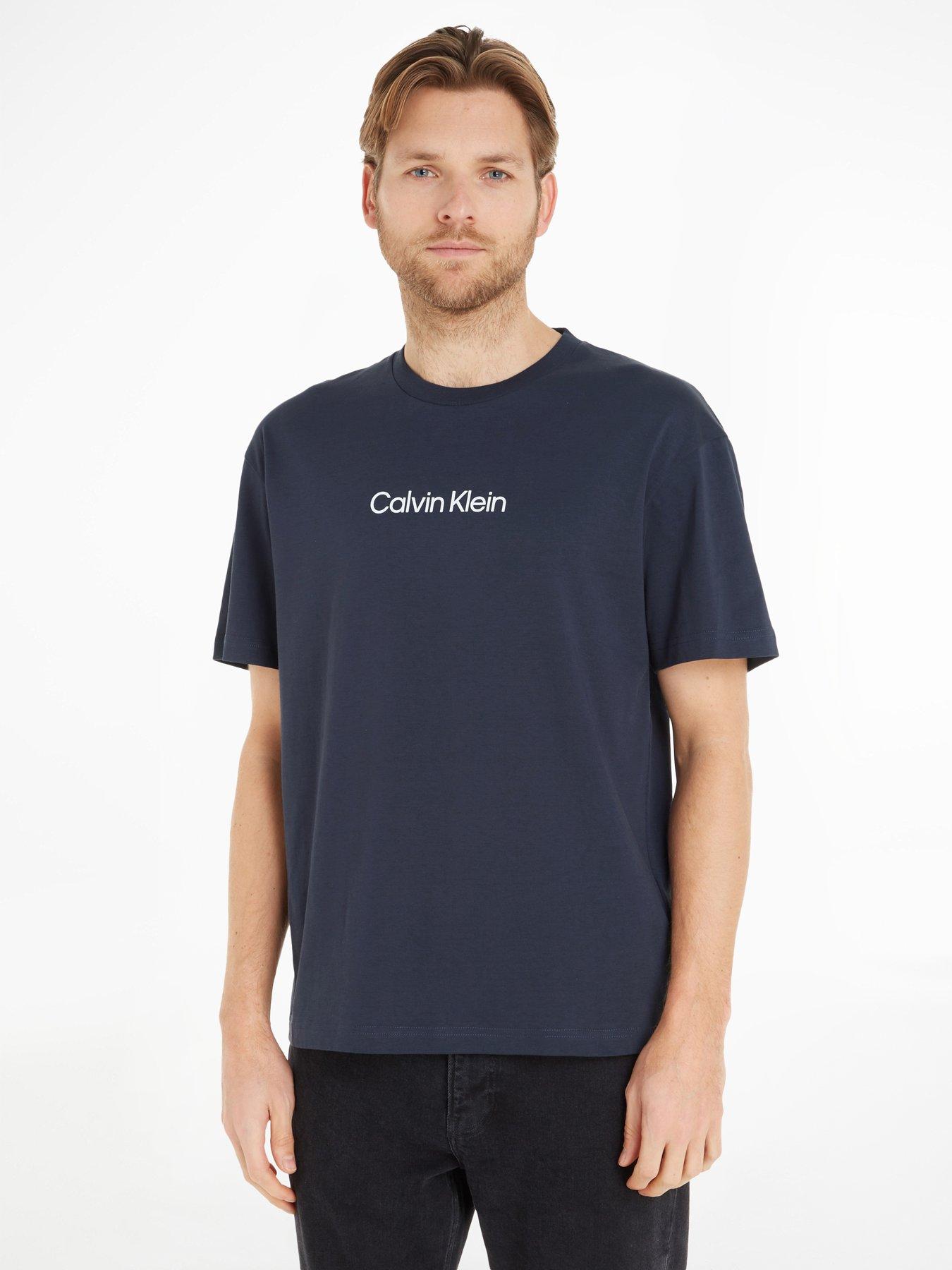  image of calvin-klein-hero-logo-comfort-t-shirt-navy