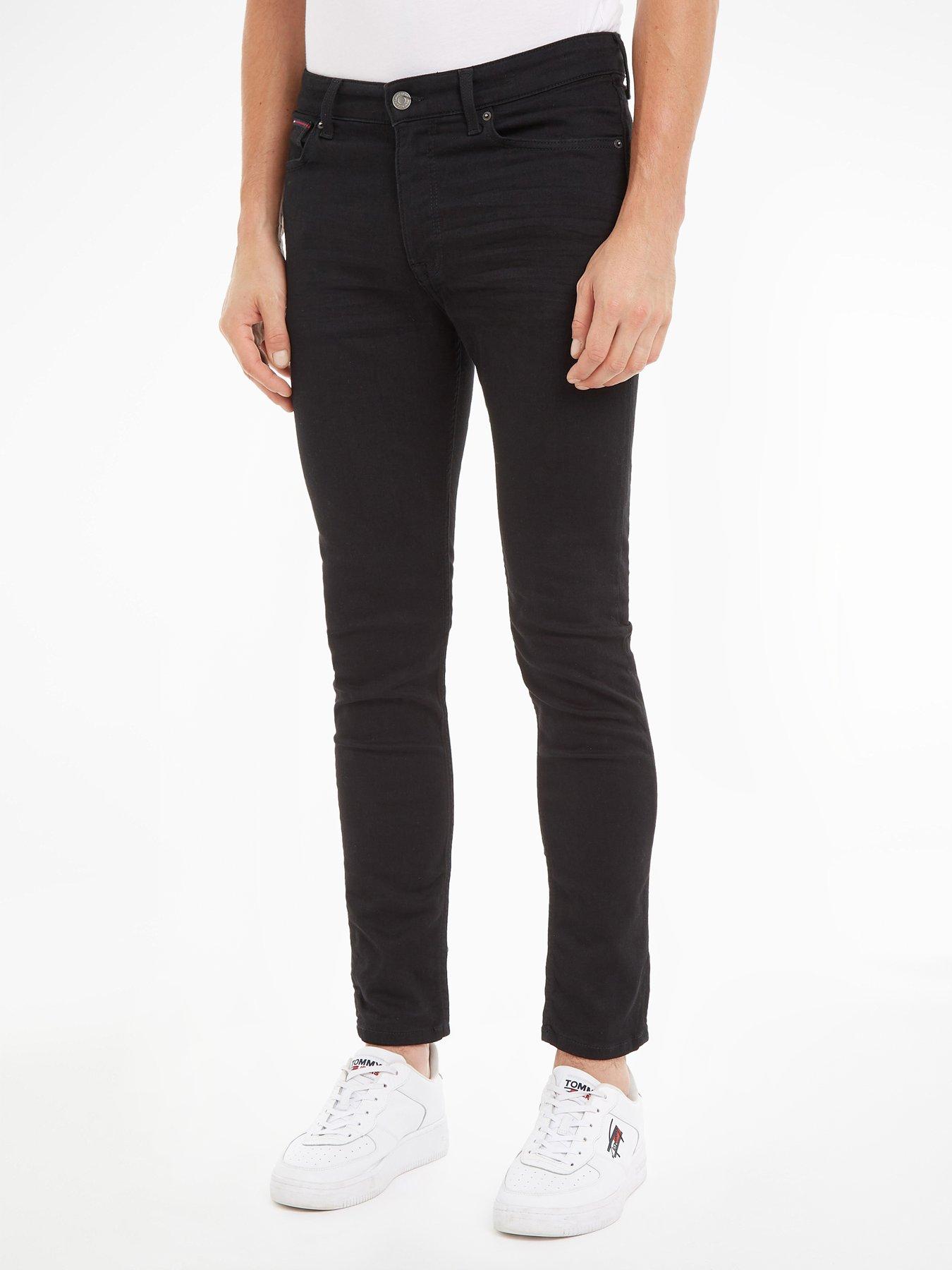 Topman stretch slim jeans in black