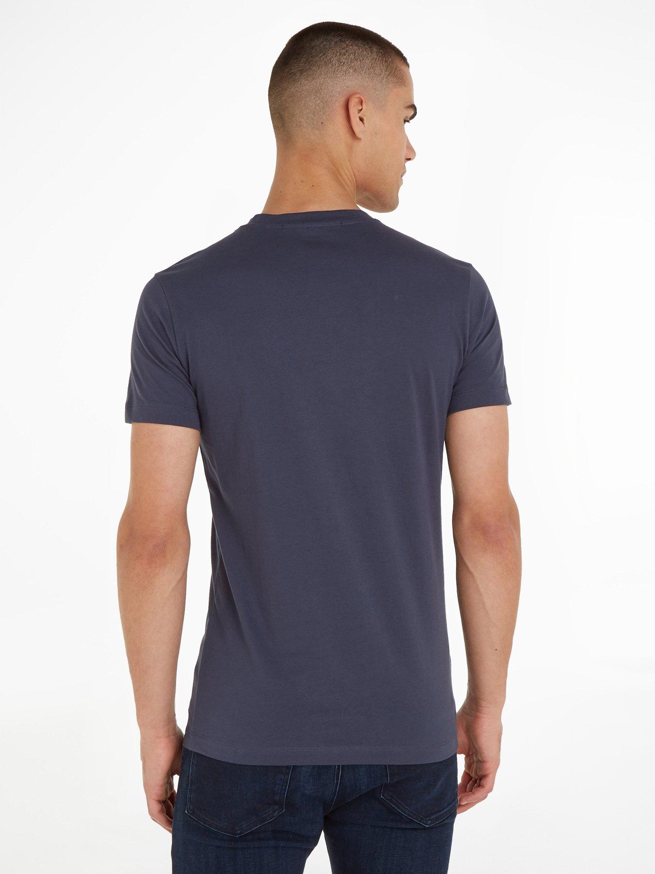  image of calvin-klein-jeans-core-monologo-slim-t-shirt-navy