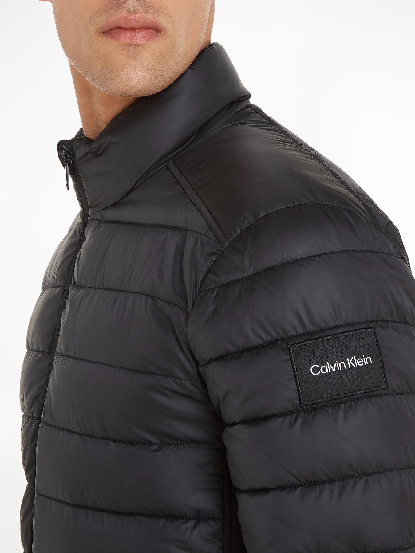  image of calvin-klein-side-logo-padded-jacket-black