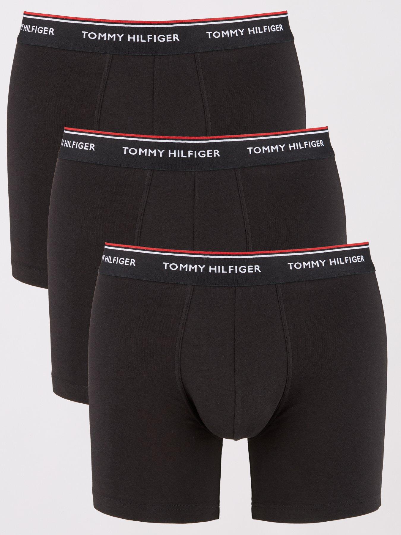 Tommy Hilfiger 3 pack everyday micro boxer briefs in red navy stripe light  blue