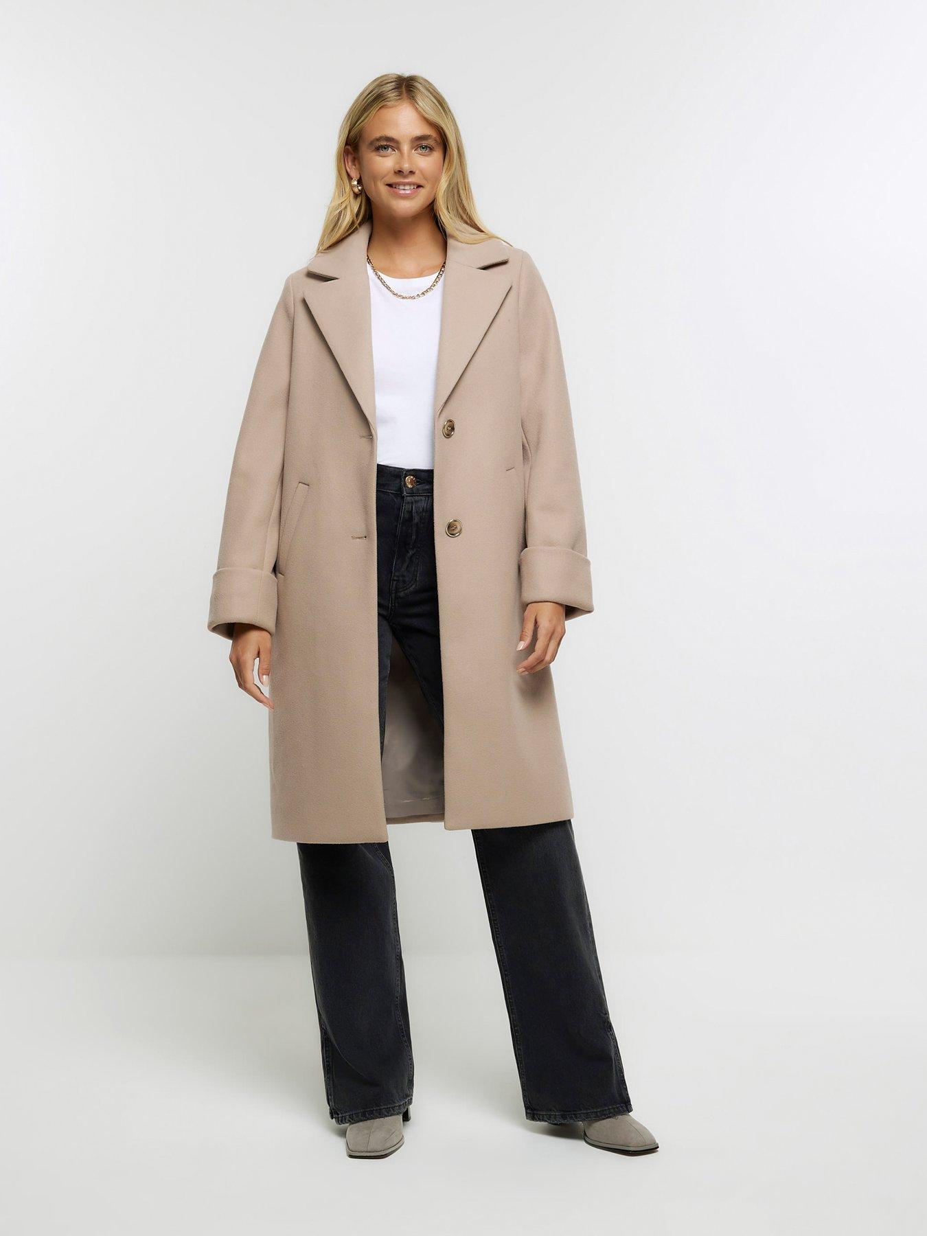 Short wool coat womens deals