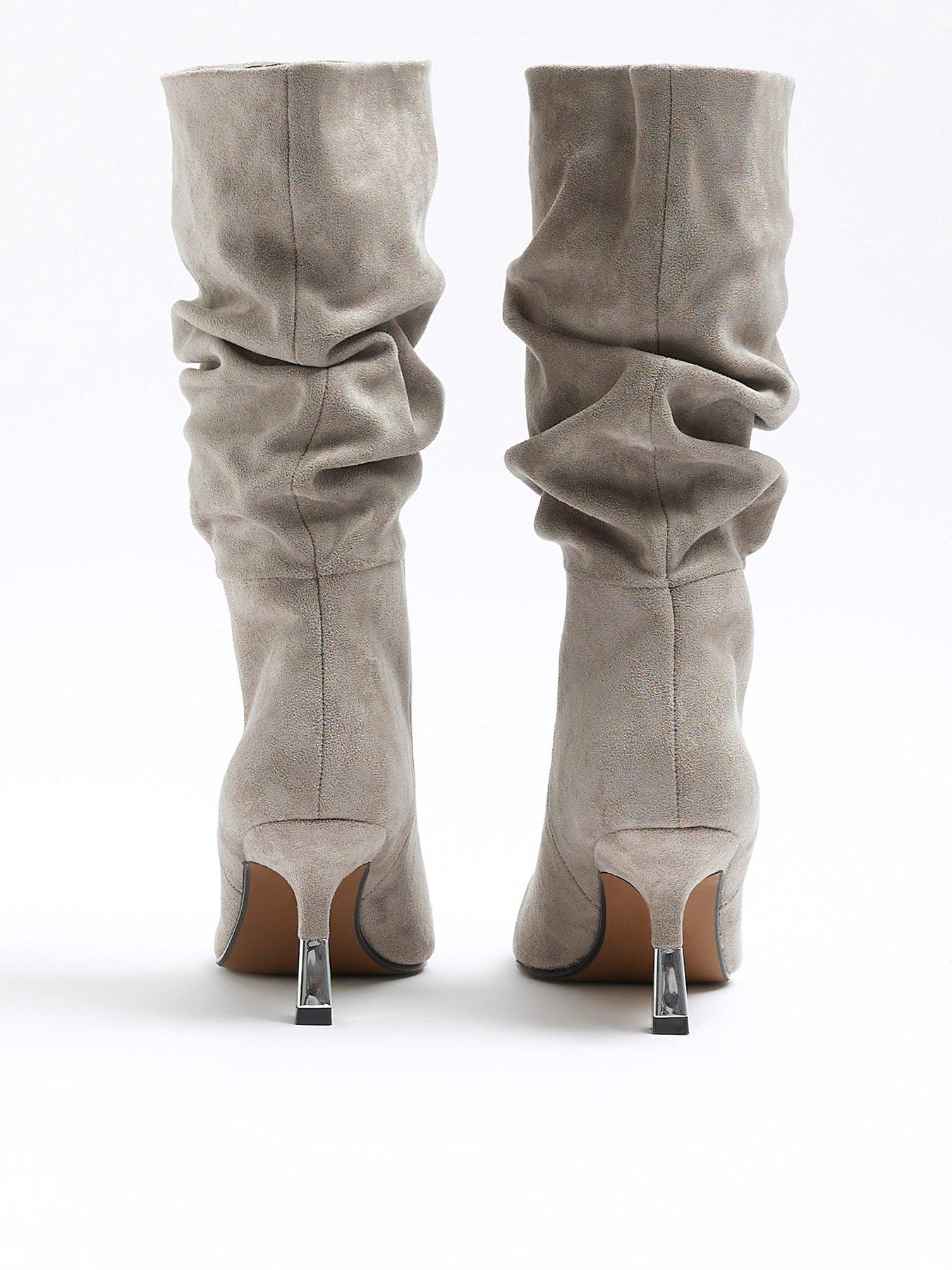 Grey slouch sale boots