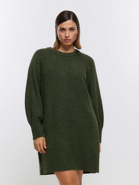 ri-plus-plus-cosy-knit-jumper-dress-khaki