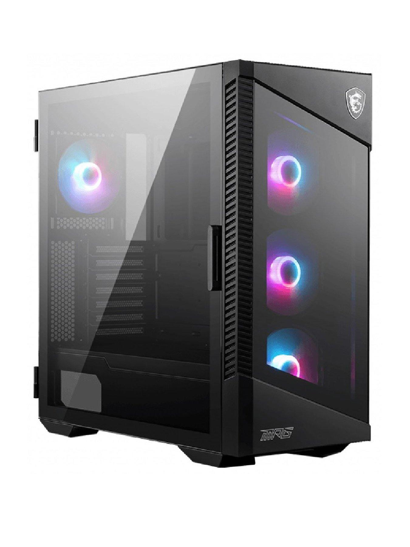 front image of msi-mpg-velox-black-pc-gaming-case