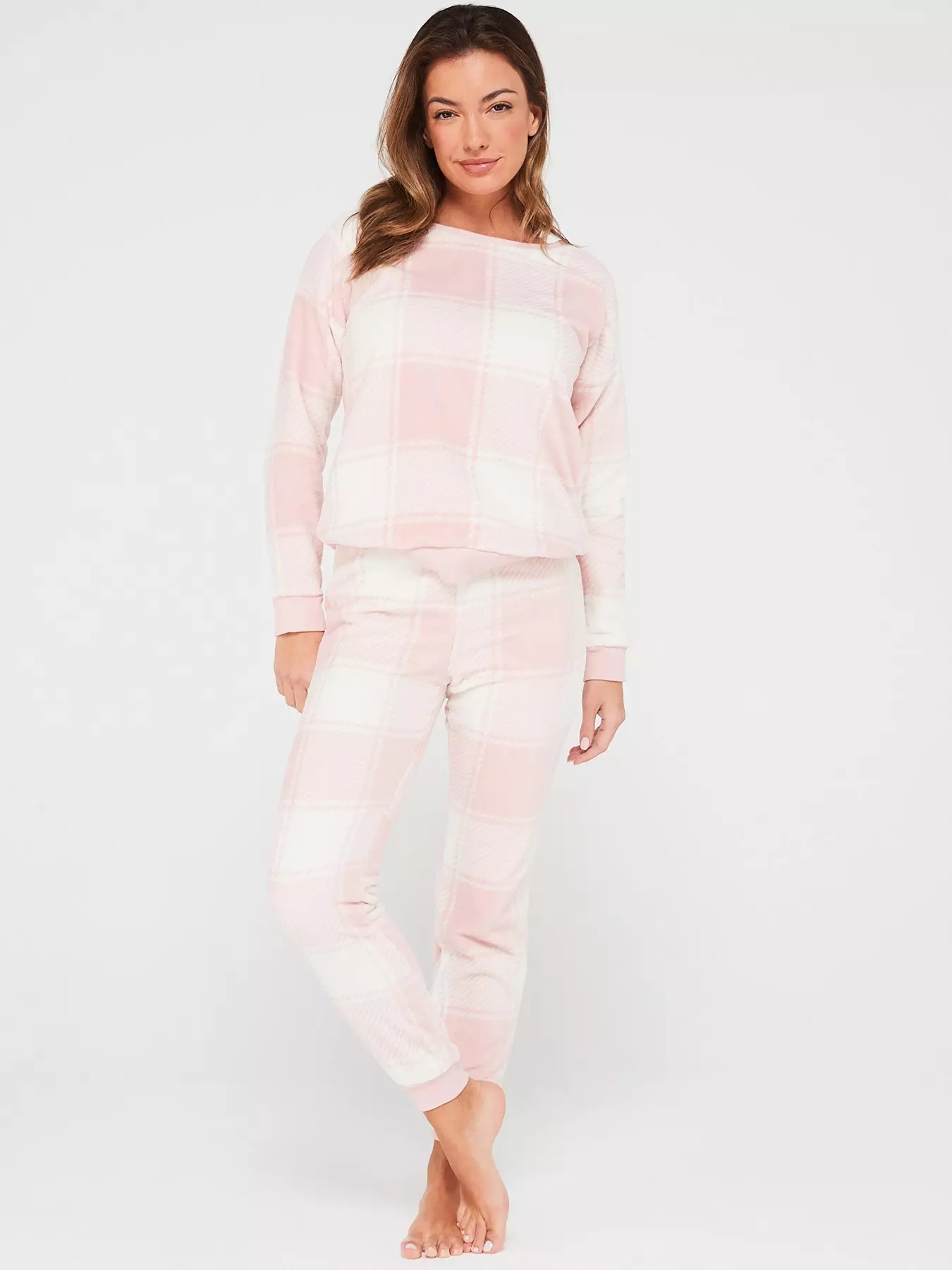 Womens/Ladies Button Through 100% Brushed Cotton Pyjamas PJs Size 8-22