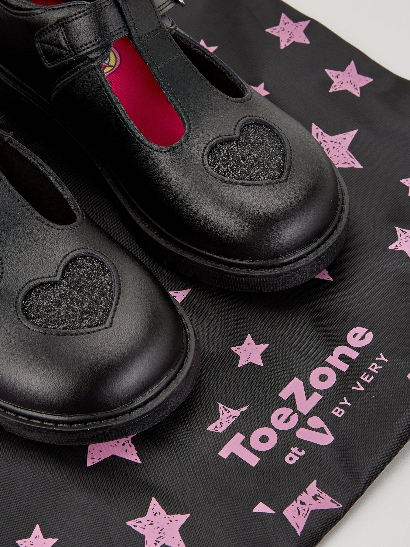 Image 6 of 6 of V by Very New Younger Girls Leather Heart Tbar Shoe
