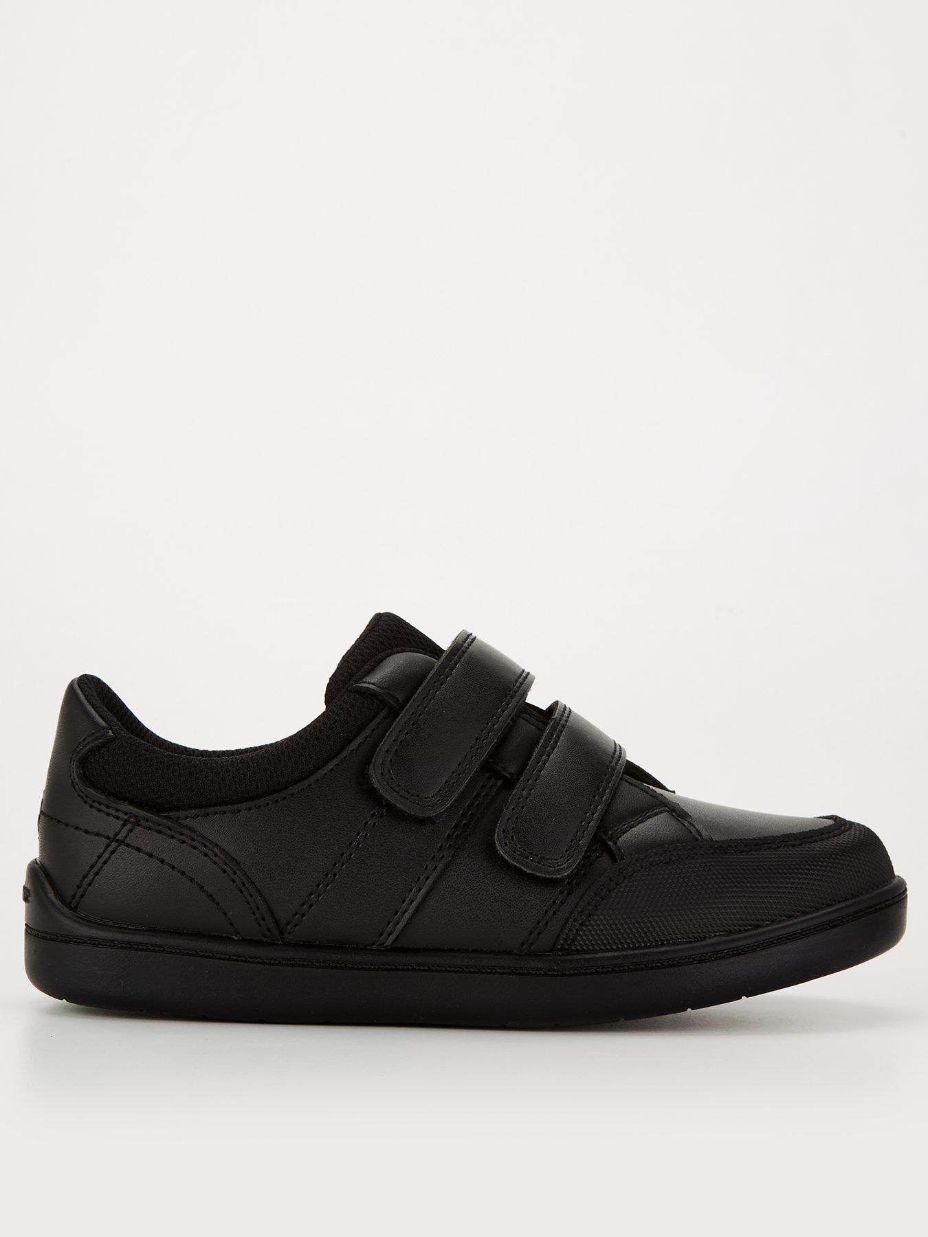 Image 1 of 6 of The Very Collection Toezone Younger Boys Double Strap Leather School Shoes - Black