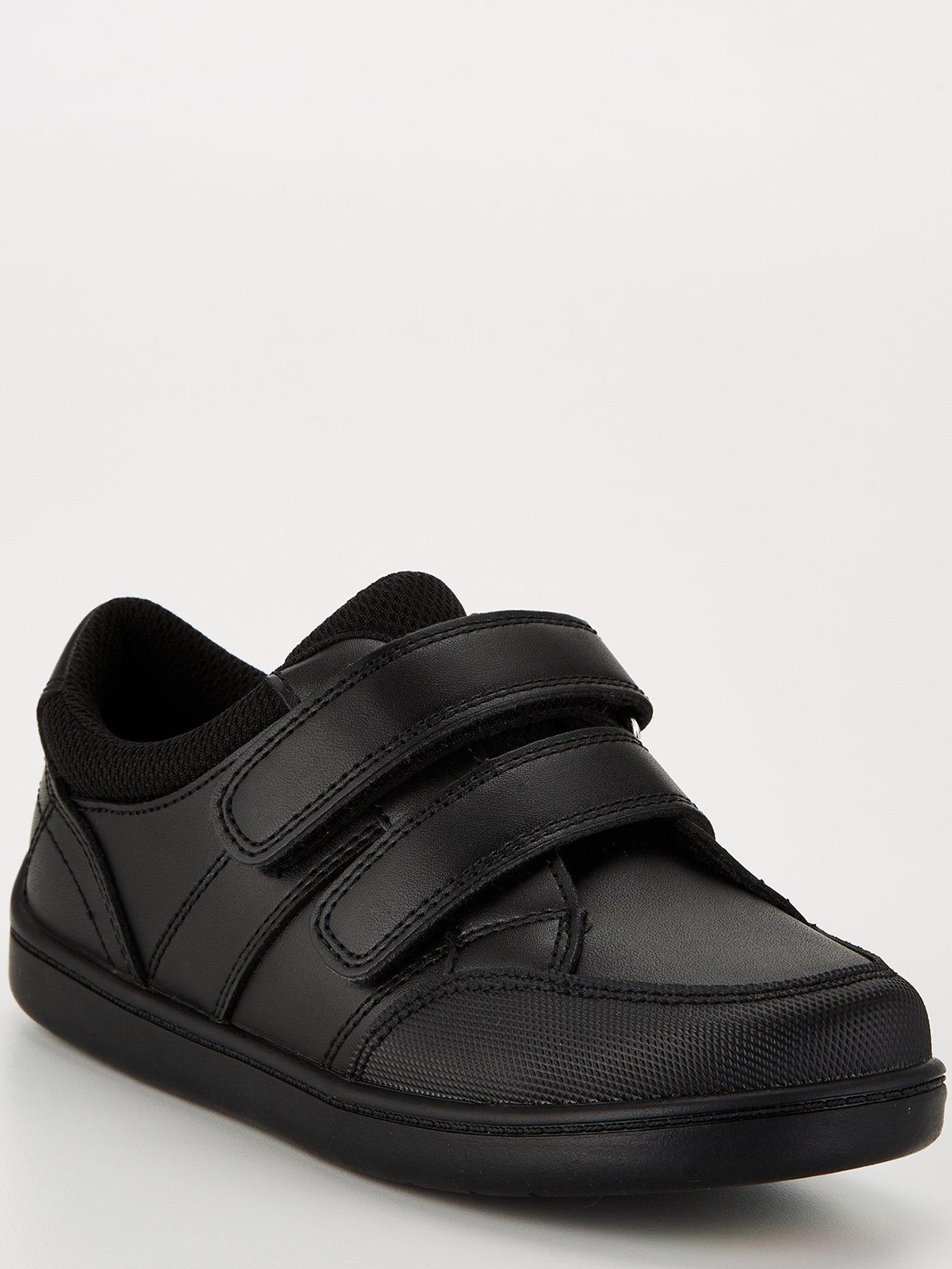 Image 2 of 6 of The Very Collection Toezone Younger Boys Double Strap Leather School Shoes - Black