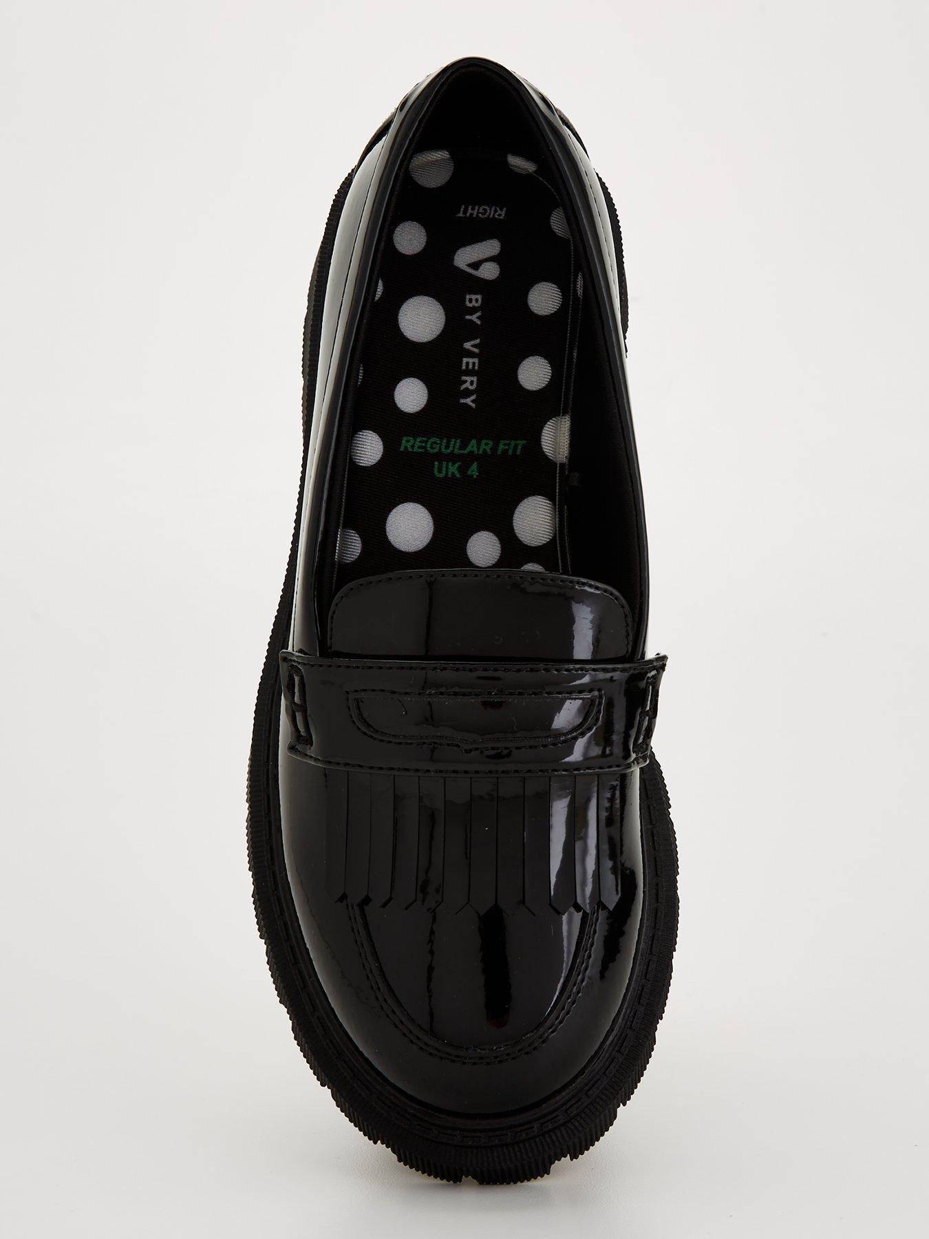  image of the-very-collection-older-girls-chunky-patent-leather-loafer-school-shoe