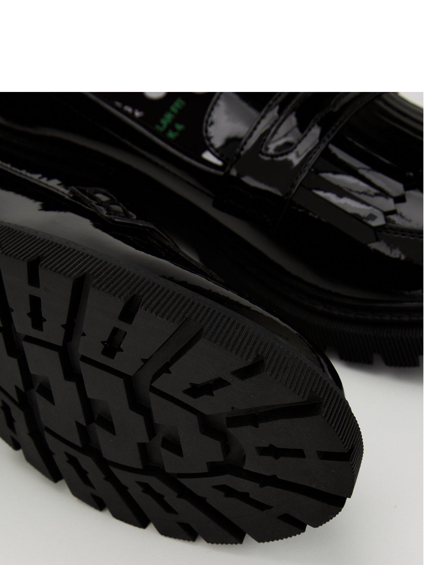  image of the-very-collection-older-girls-chunky-patent-leather-loafer-school-shoe