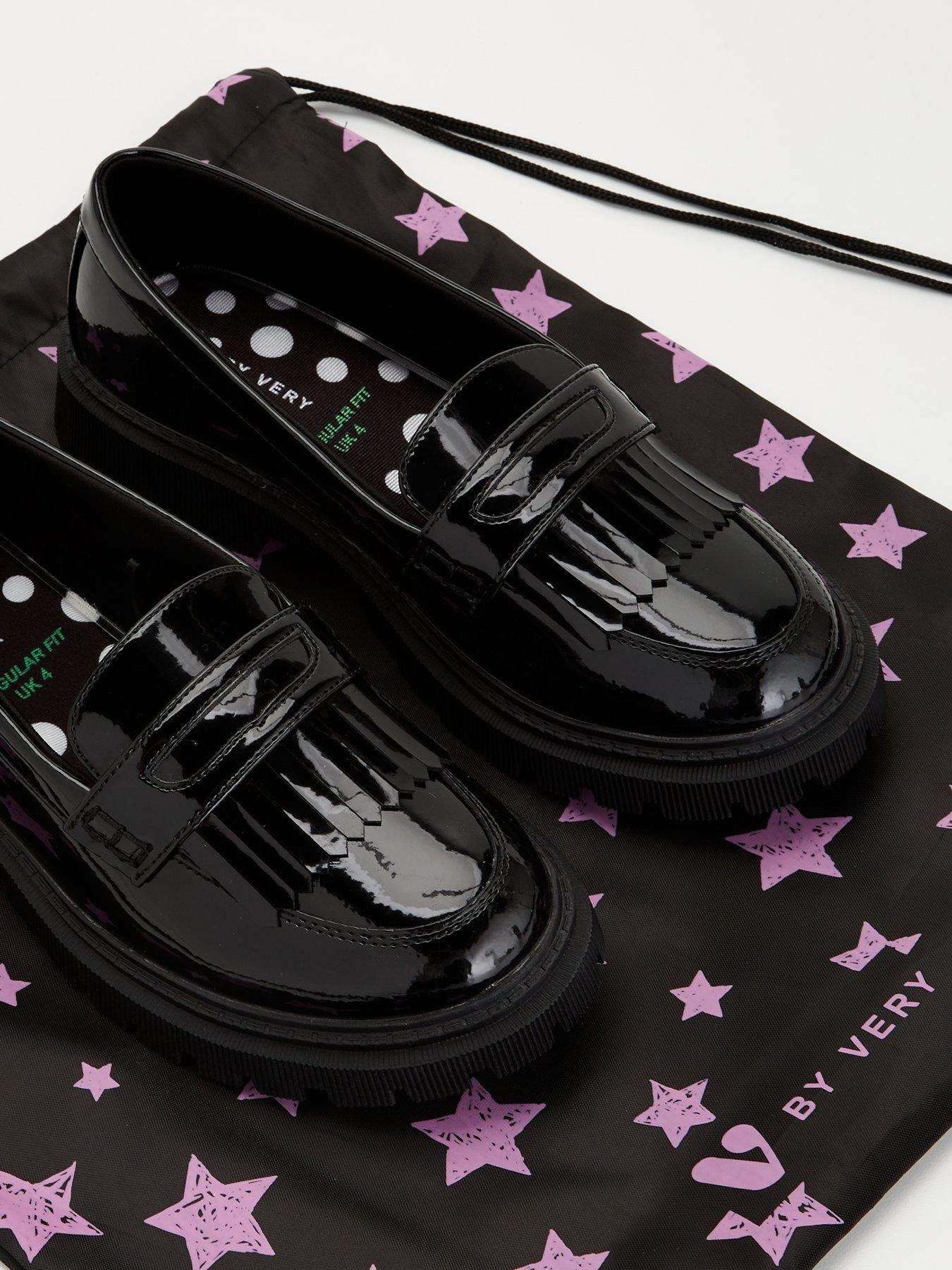  image of the-very-collection-older-girls-chunky-patent-leather-loafer-school-shoe