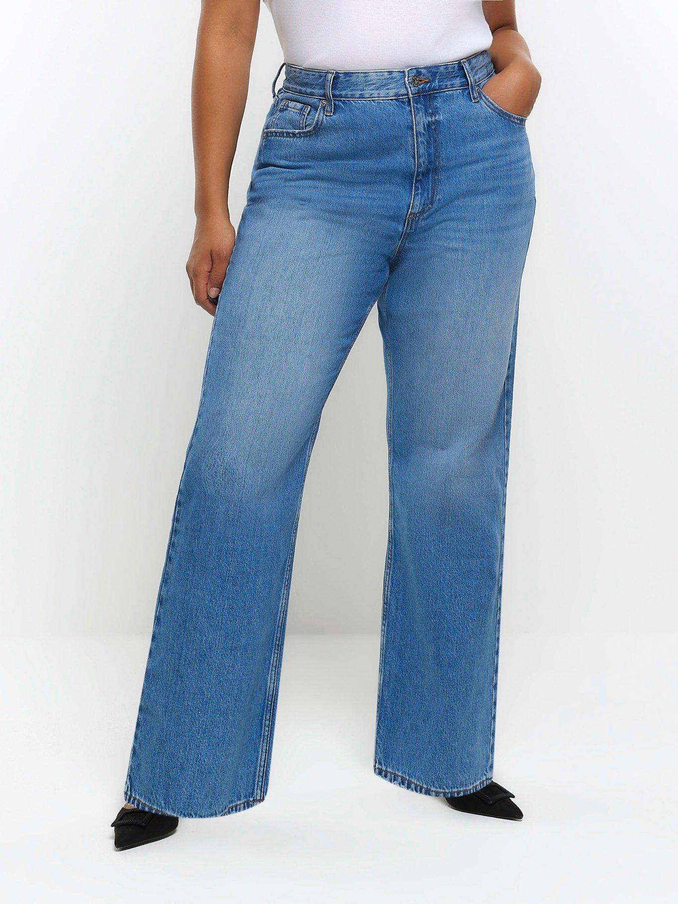 RI Plus 90s Long Straight Jagger Jeans - Blue | littlewoods.com