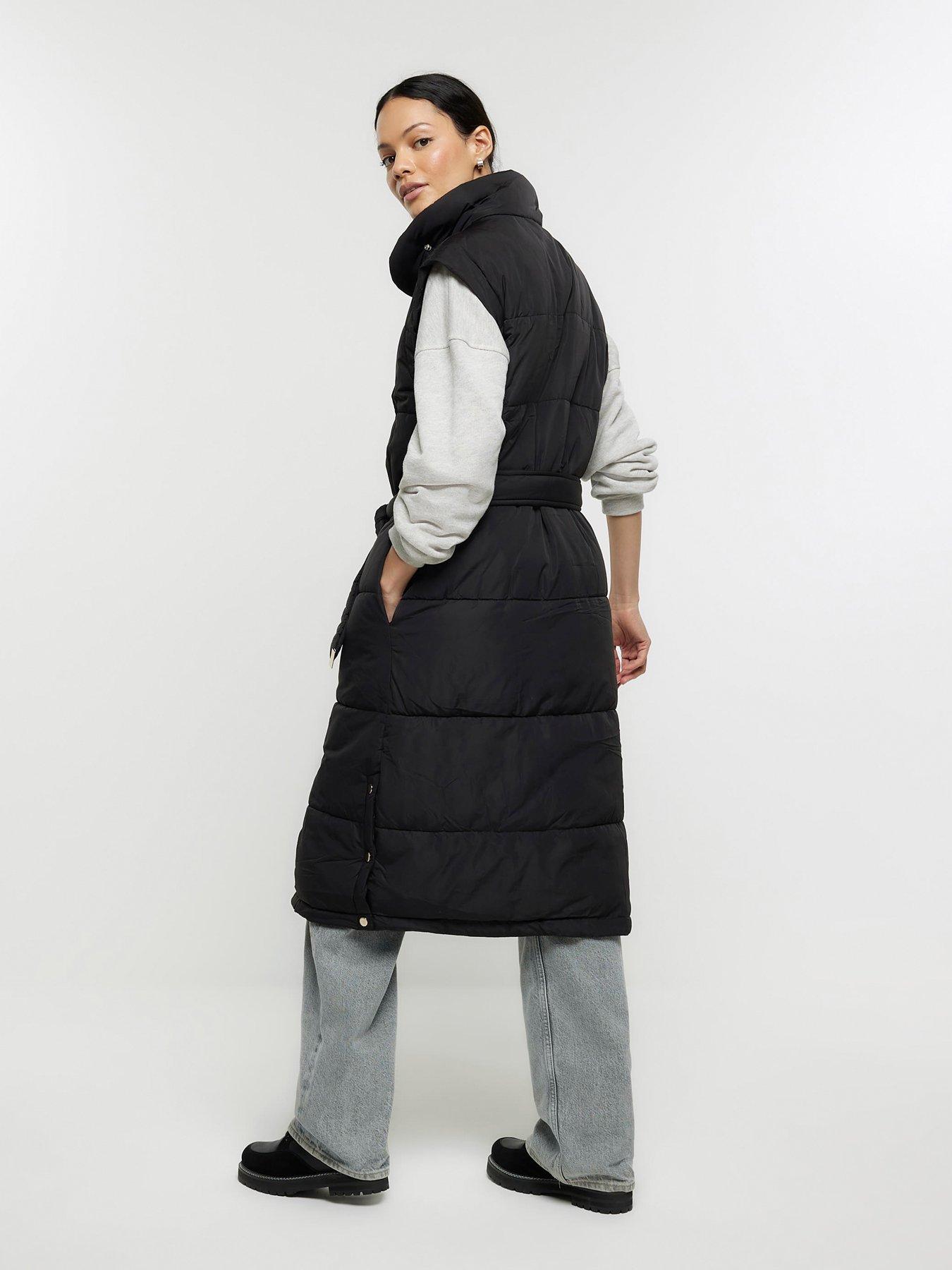 Longline Padded Gilet Black