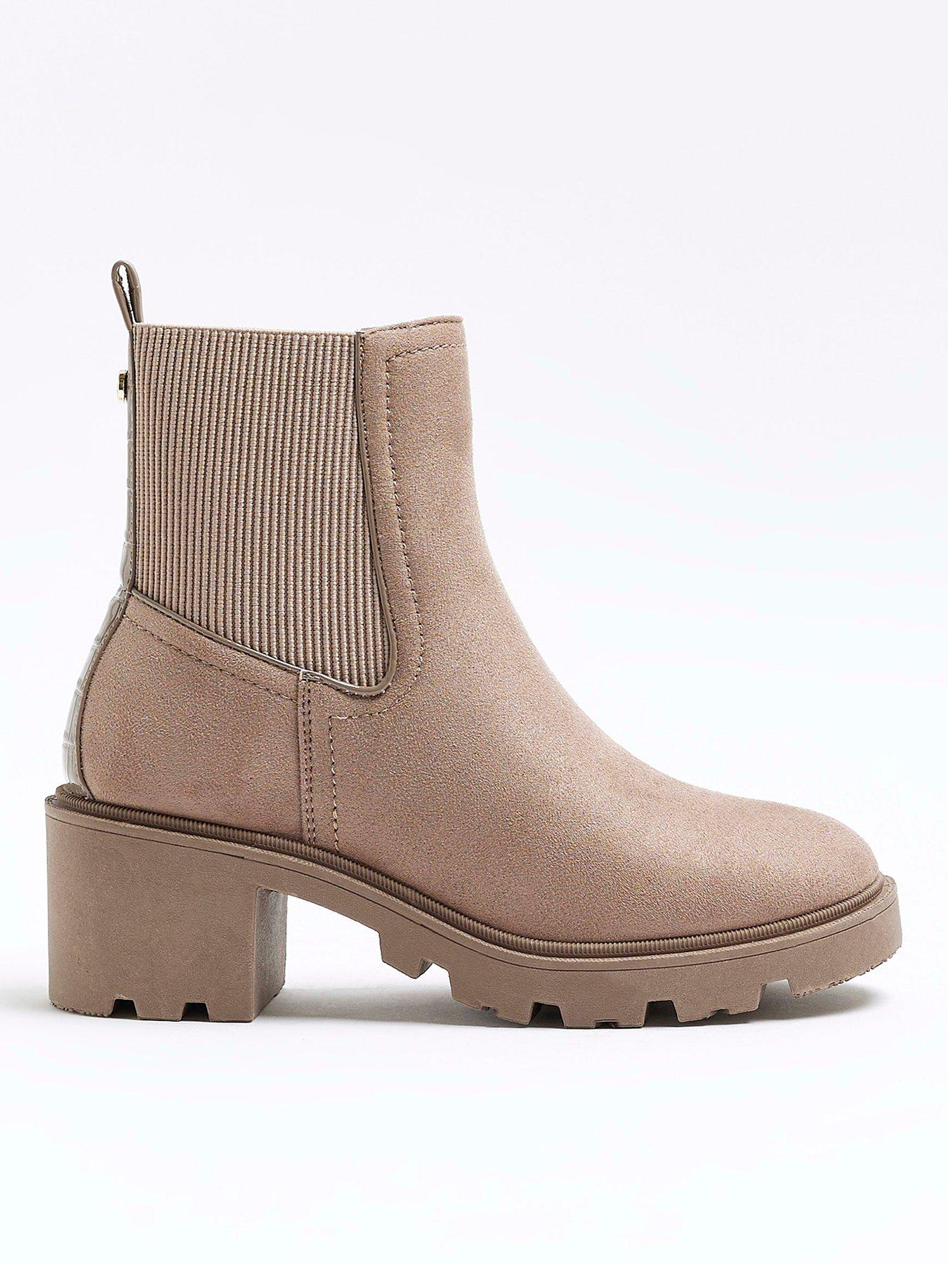 River island sale block heel boots