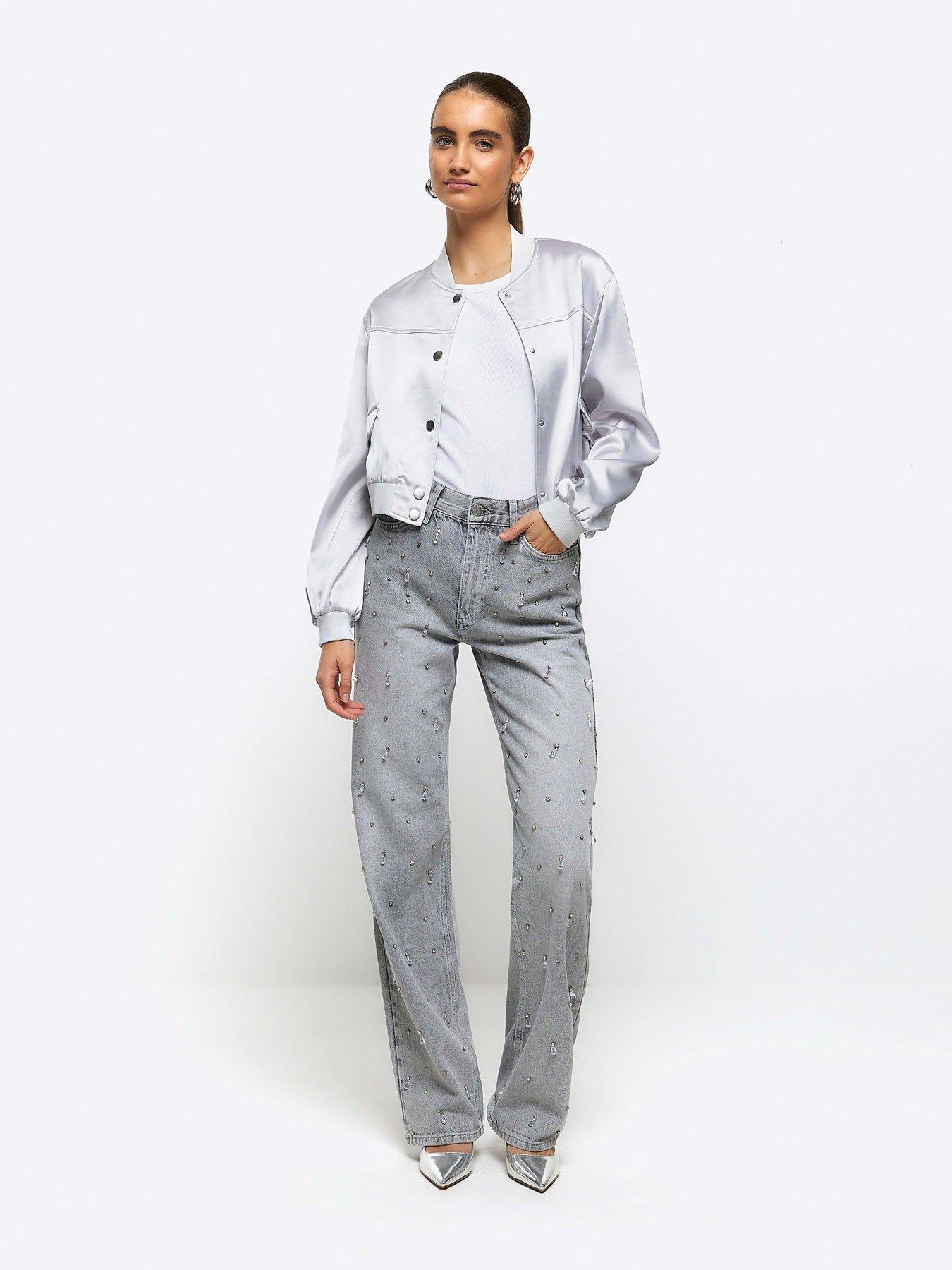 River island clearance silver jacket