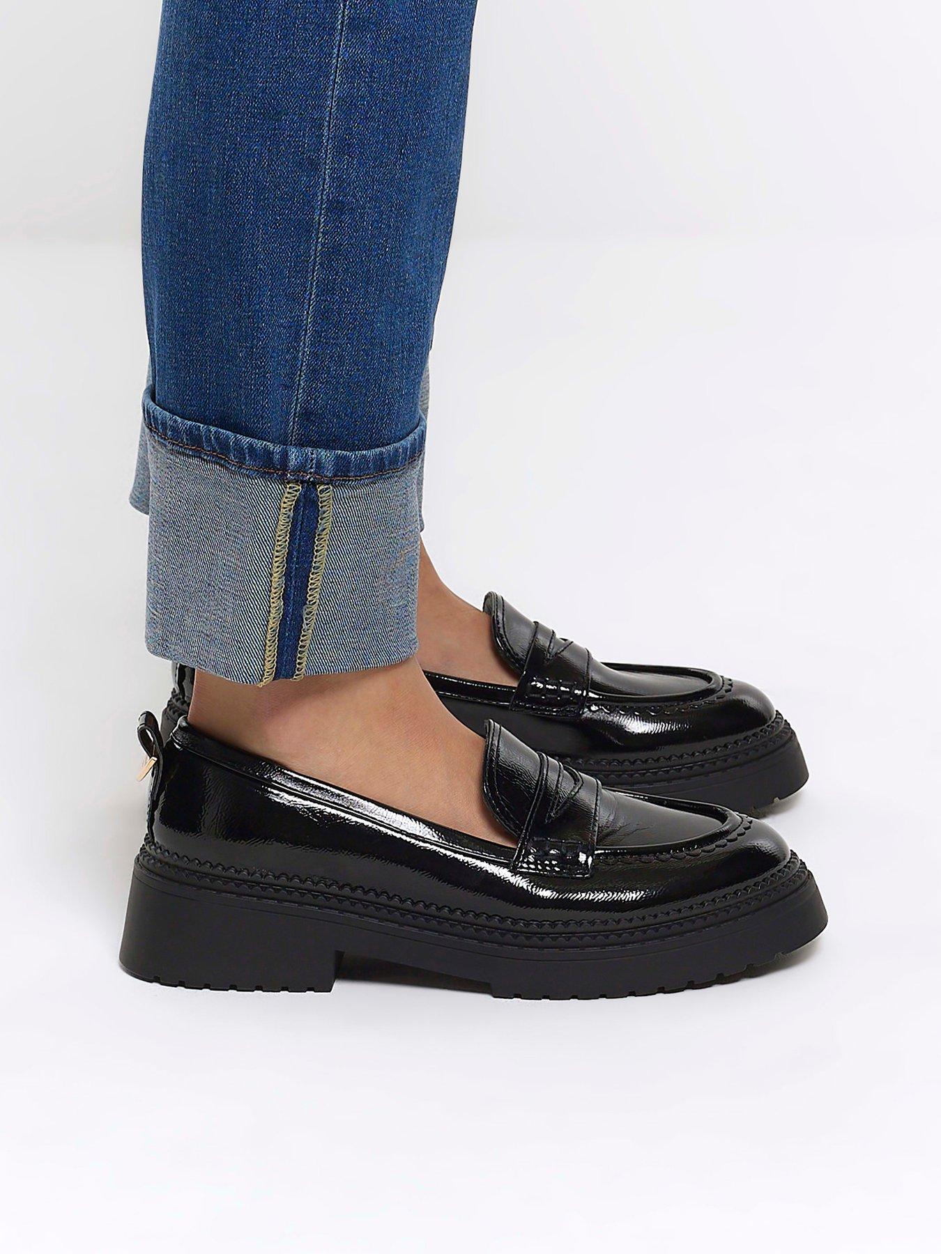 River island black sales loafers