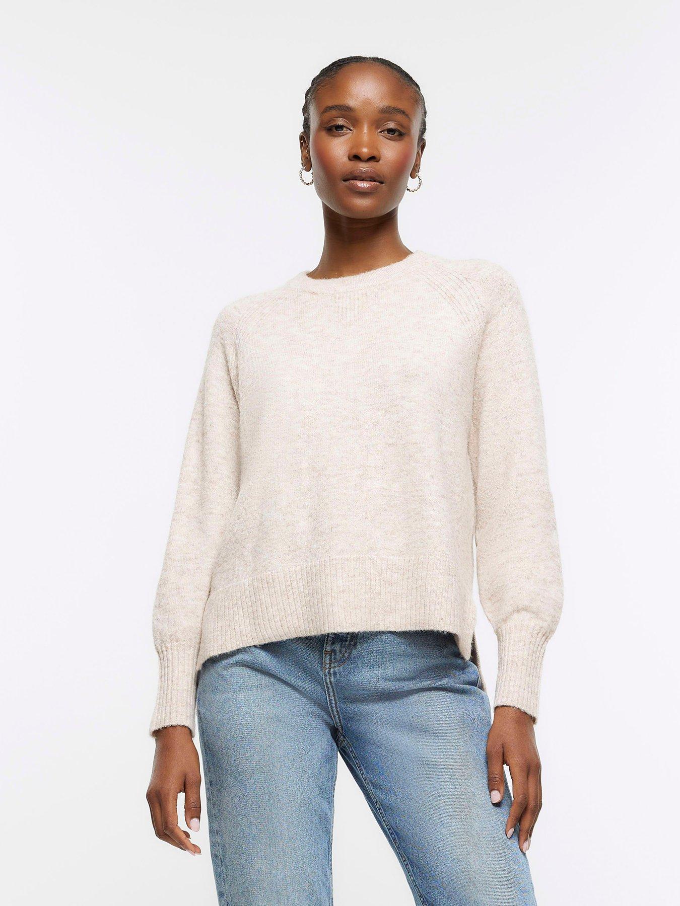 Oversized Knit Jumper Beige