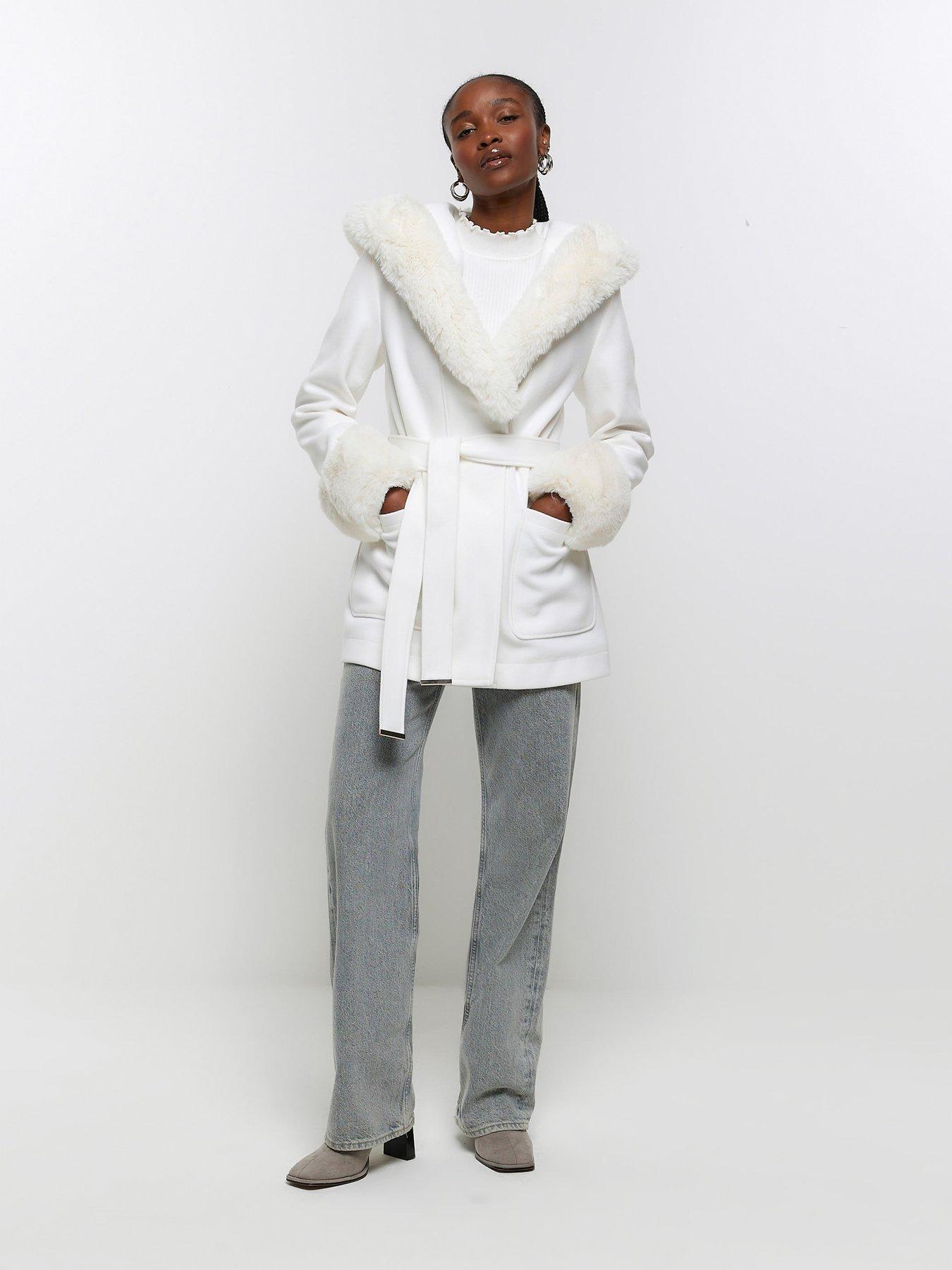 River island cream store coat