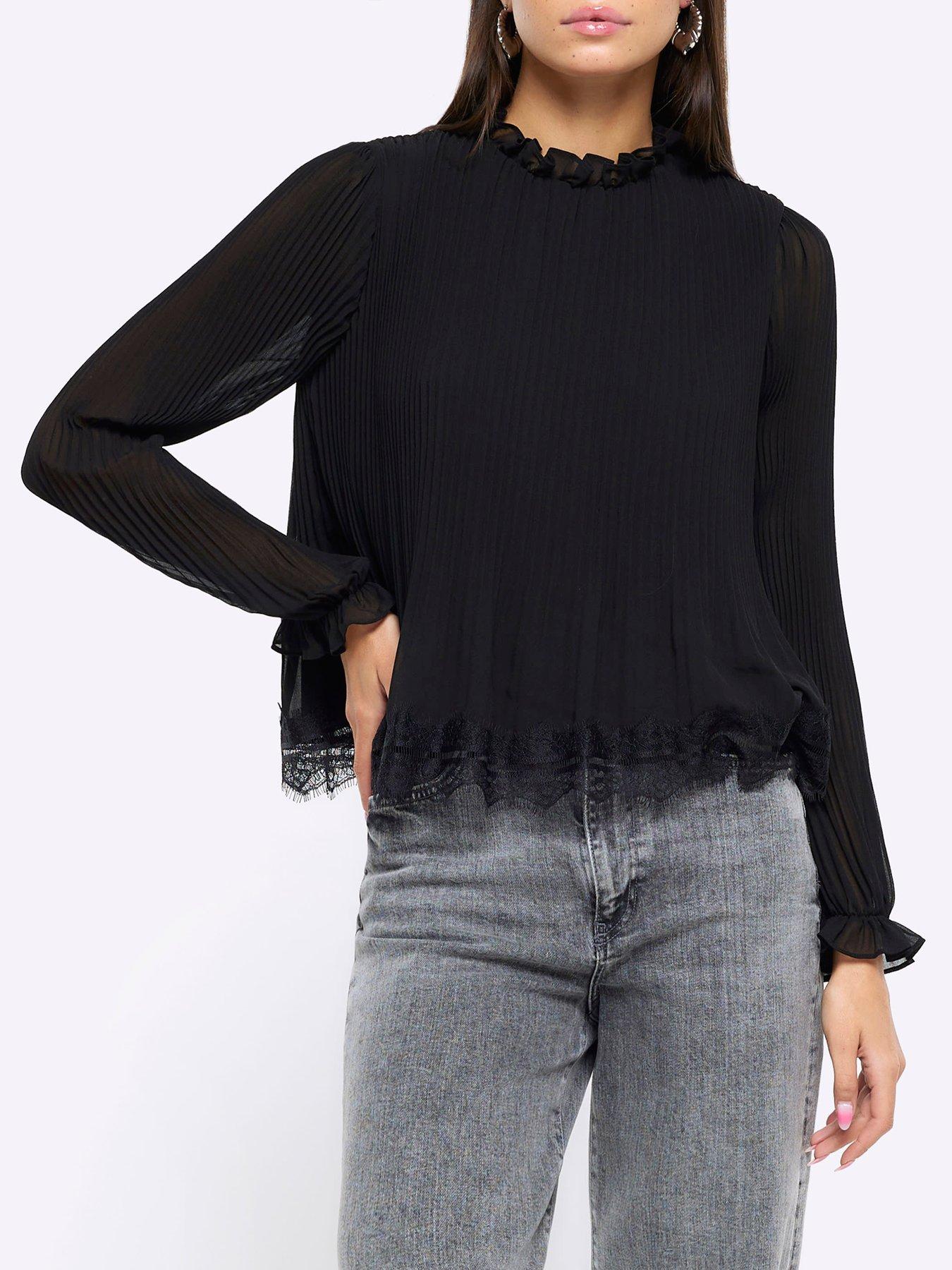 River island 2024 ruffle top