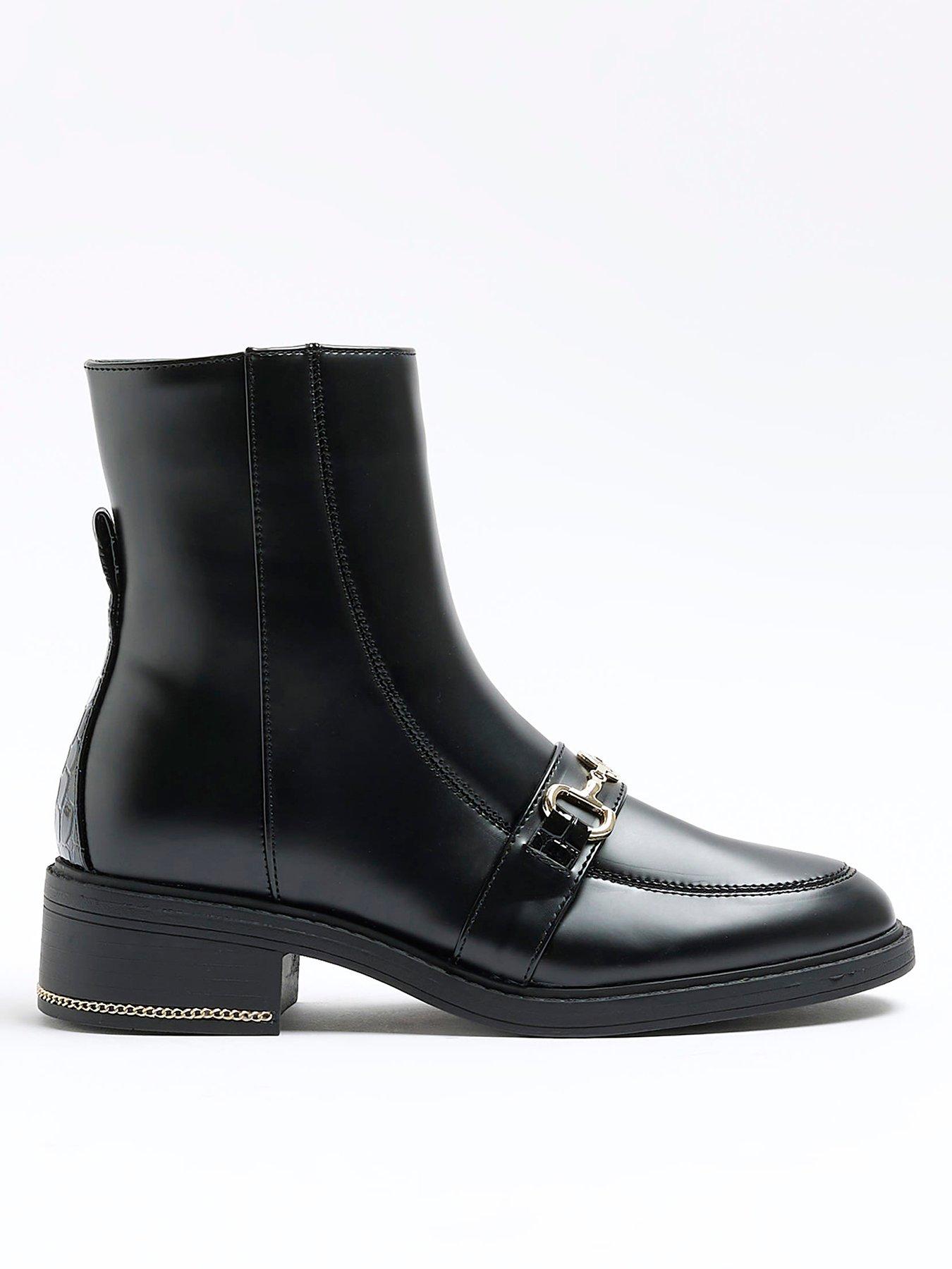 River Island Snaffle Boot Black