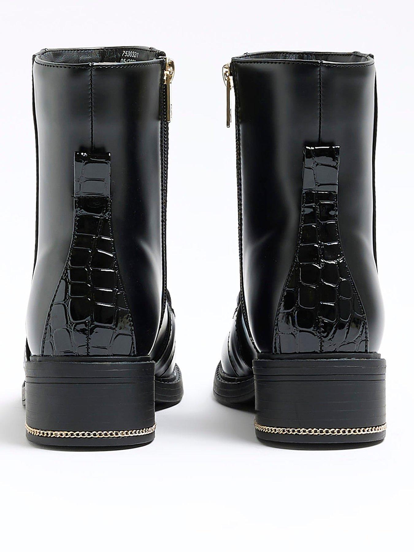 River Island Snaffle Boot Black