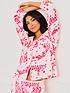  image of jim-jam-the-label-baby-fleece-tiger-print-pyjama-set-pink