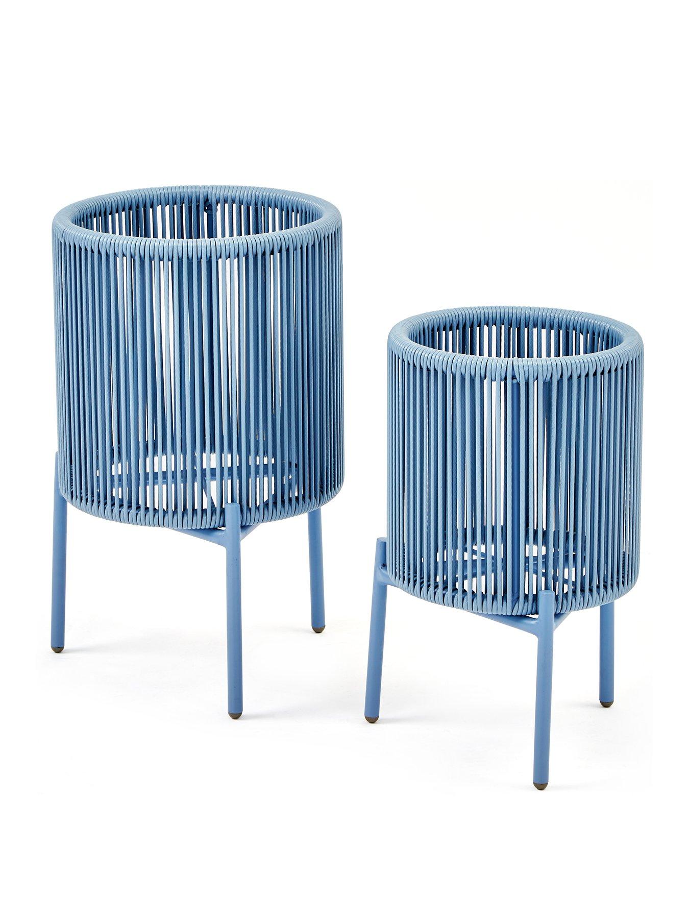 Image 2 of 6 of Very Home Hawaii Set 2 Planter Covers (Blue)