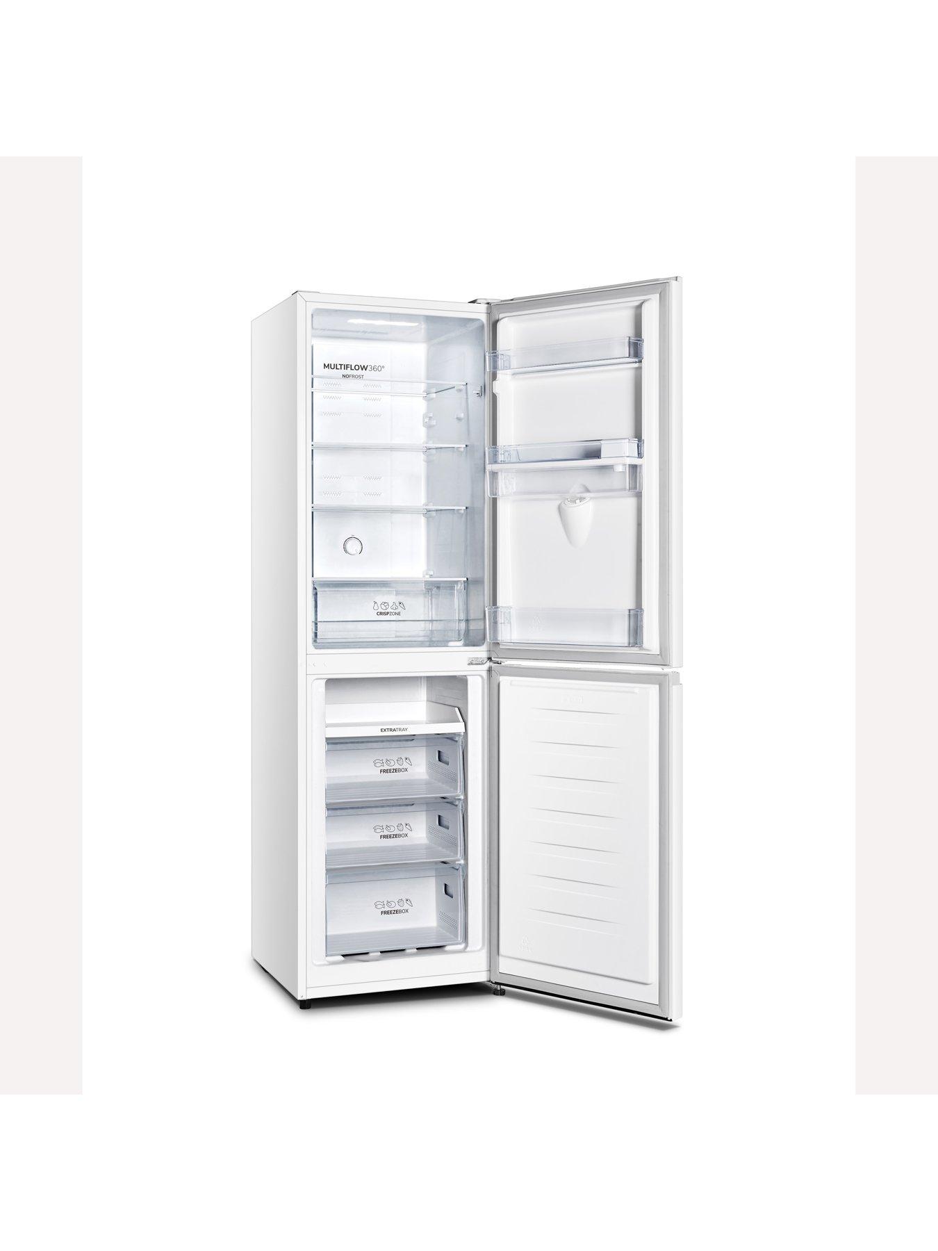  image of fridgemaster-mc55251de-55cm-wide-total-no-frost-freestanding-fridge-freezer-white