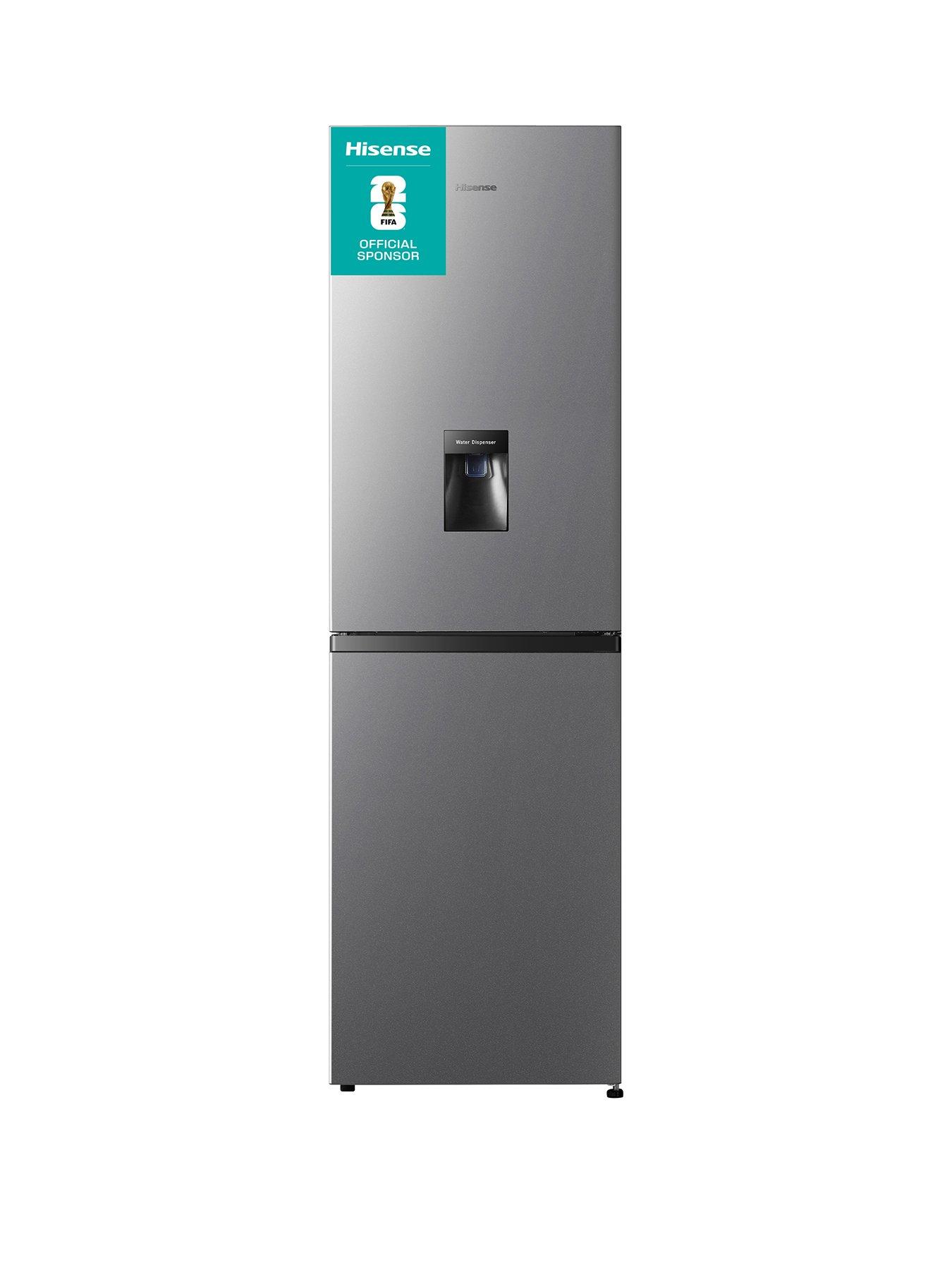 Hisense RB327N4WCE 55cm Wide, Total No Frost, Freestanding Fridge Freezer - Stainless Steel