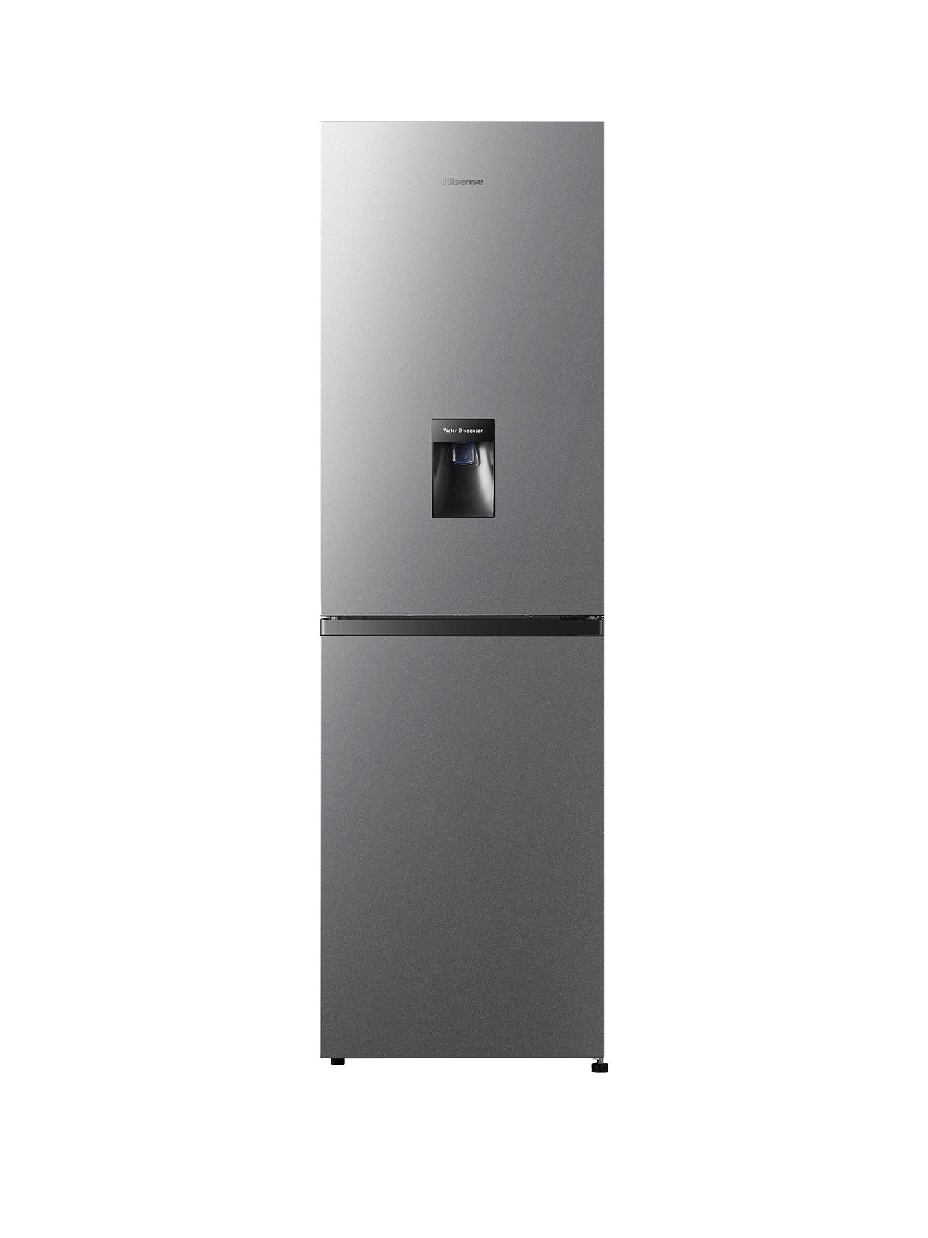 Hisense RB327N4WCE 55cm Wide, Total No Frost, Freestanding Fridge Freezer - Stainless Steel