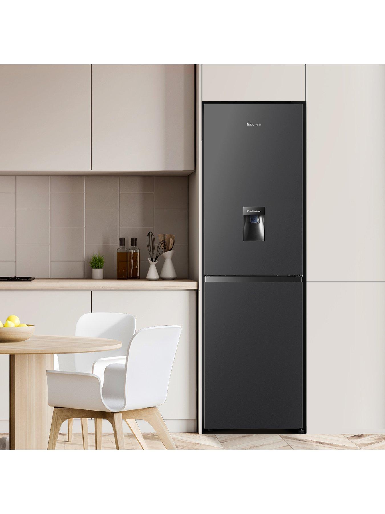  image of hisense-rb327n4wbe-55cm-wide-total-no-frost-freestanding-fridge-freezer-black