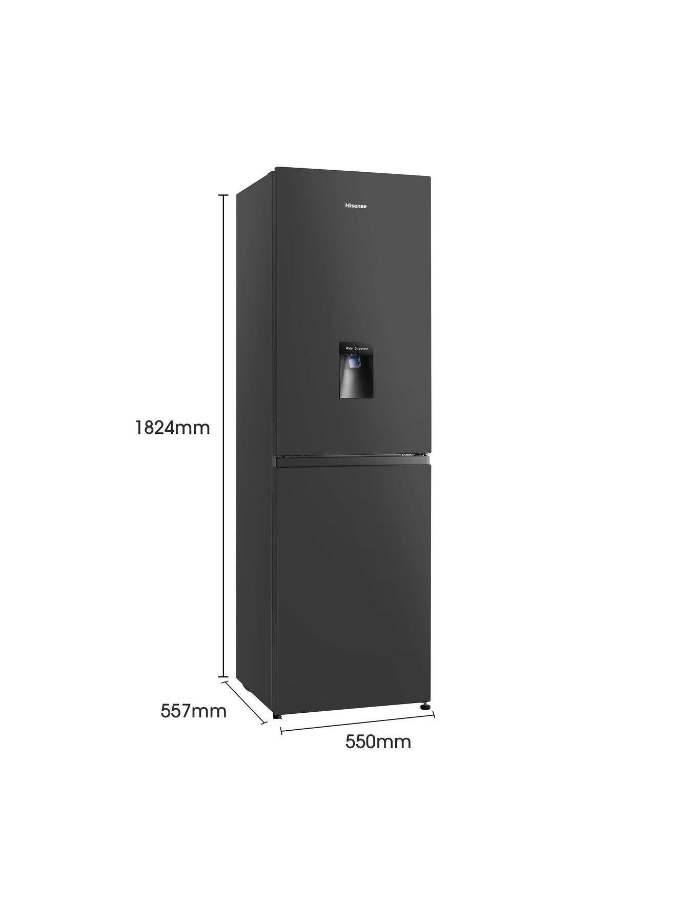  image of hisense-rb327n4wbe-55cm-wide-total-no-frost-freestanding-fridge-freezer-black