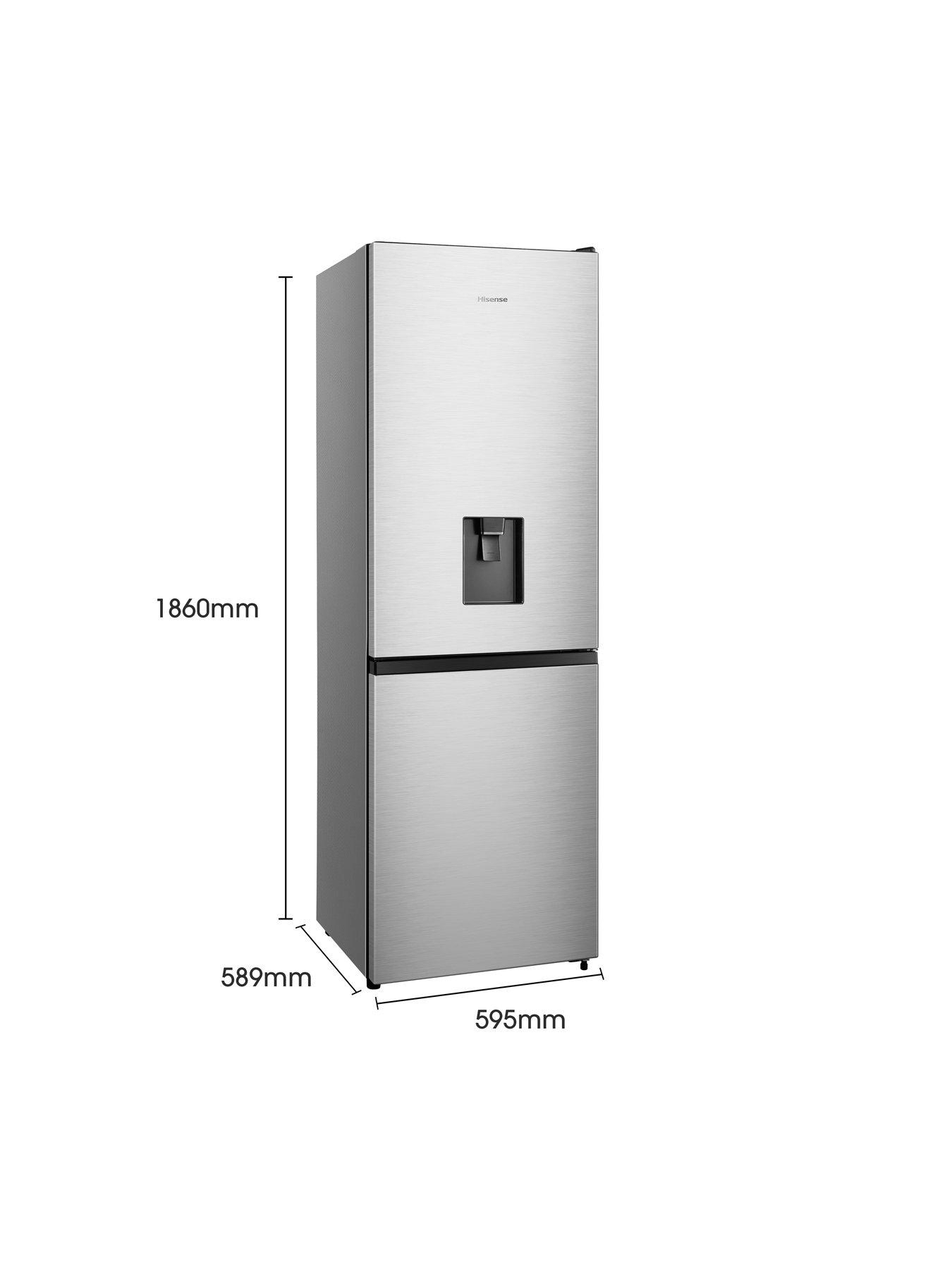  image of hisense-rb390n4wce-60cm-wide-total-no-frost-freestanding-fridge-freezer-stainless-steel