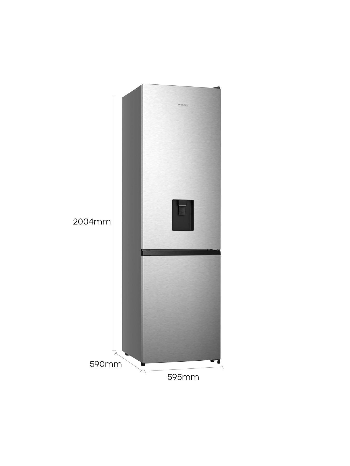  image of hisense-rb435n4wce-60cm-wide-total-no-frost-freestanding-fridge-freezer-stainless-steel