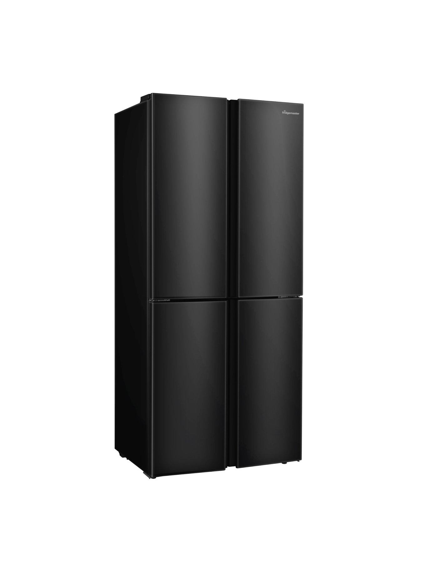  image of fridgemaster-mq79394eb-80cm-cross-door-american-fridge-freezer-black